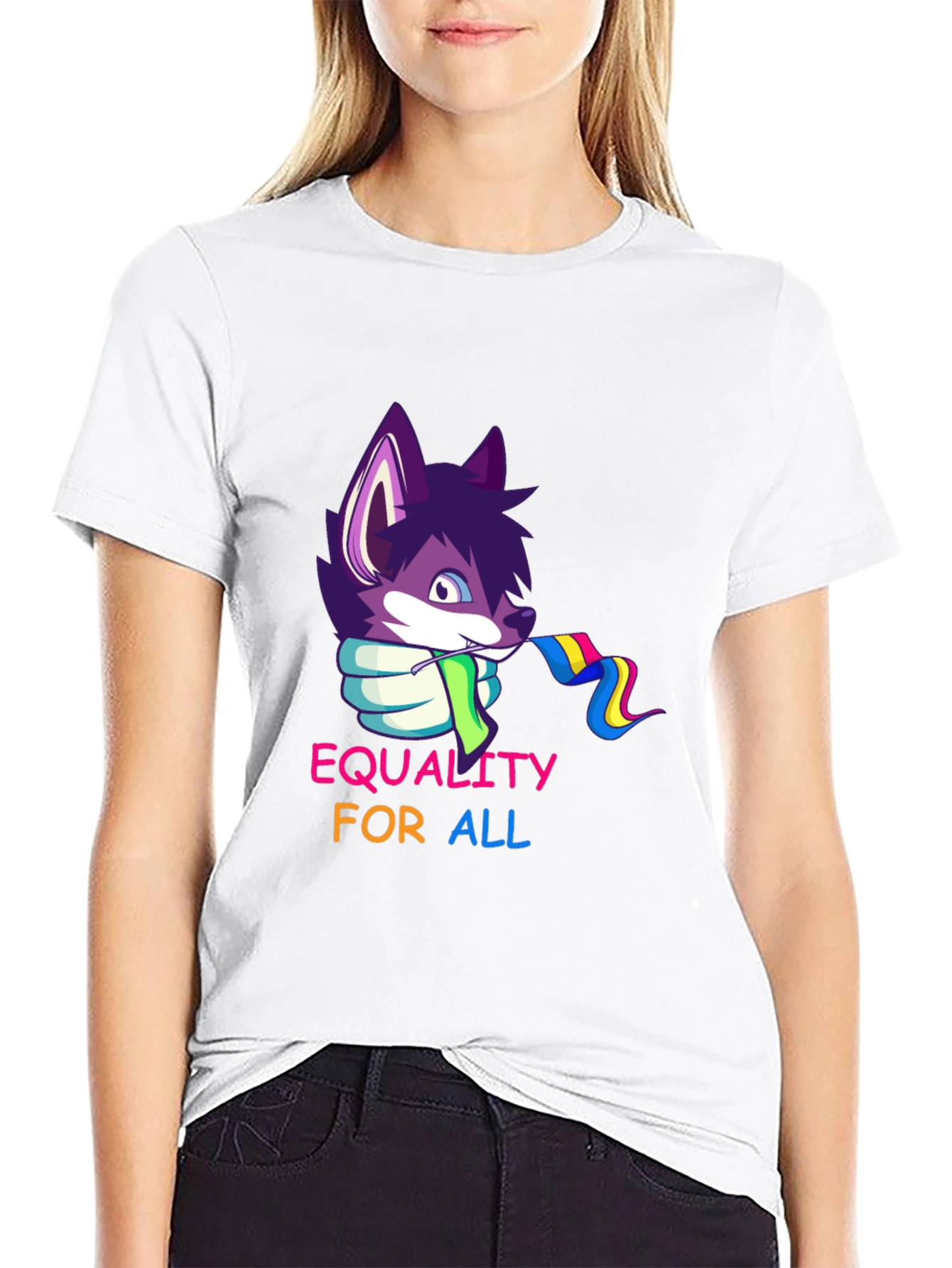 Black Equality For All T-Shirt view 9