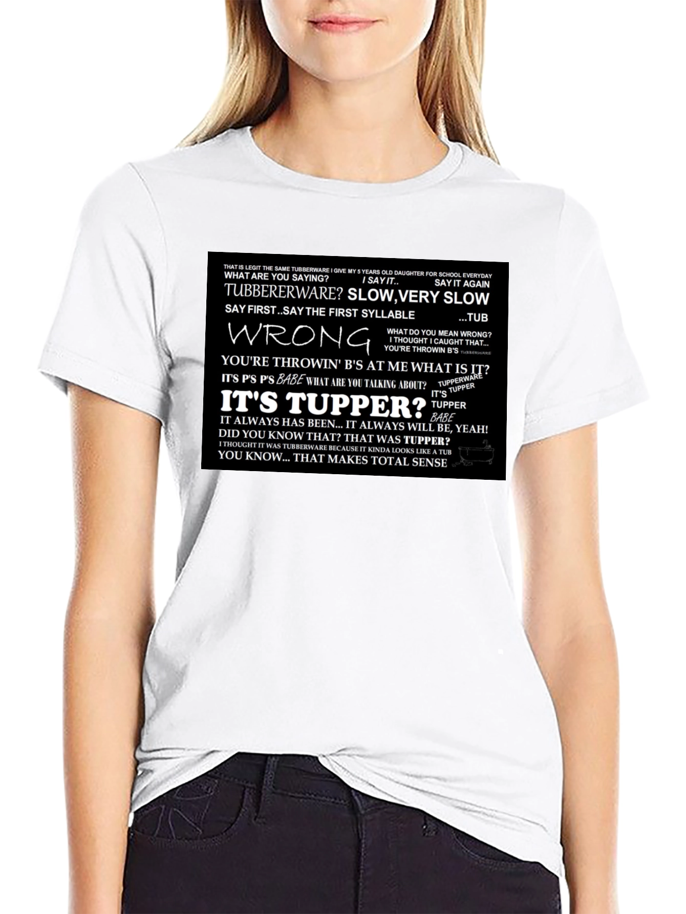 Black It's Tupper! T-Shirt view 9