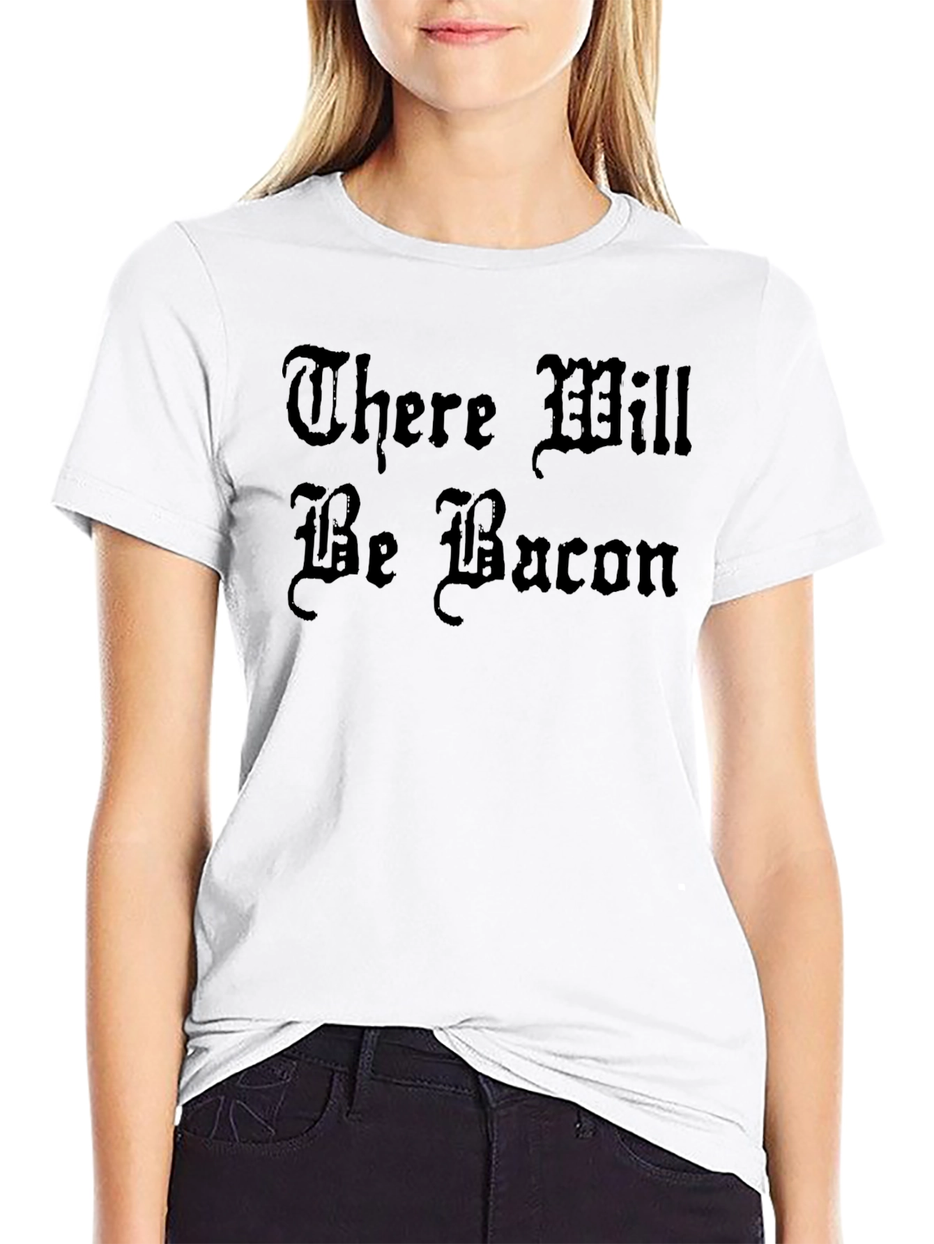 Black There Will Be Bacon T-Shirt view 9