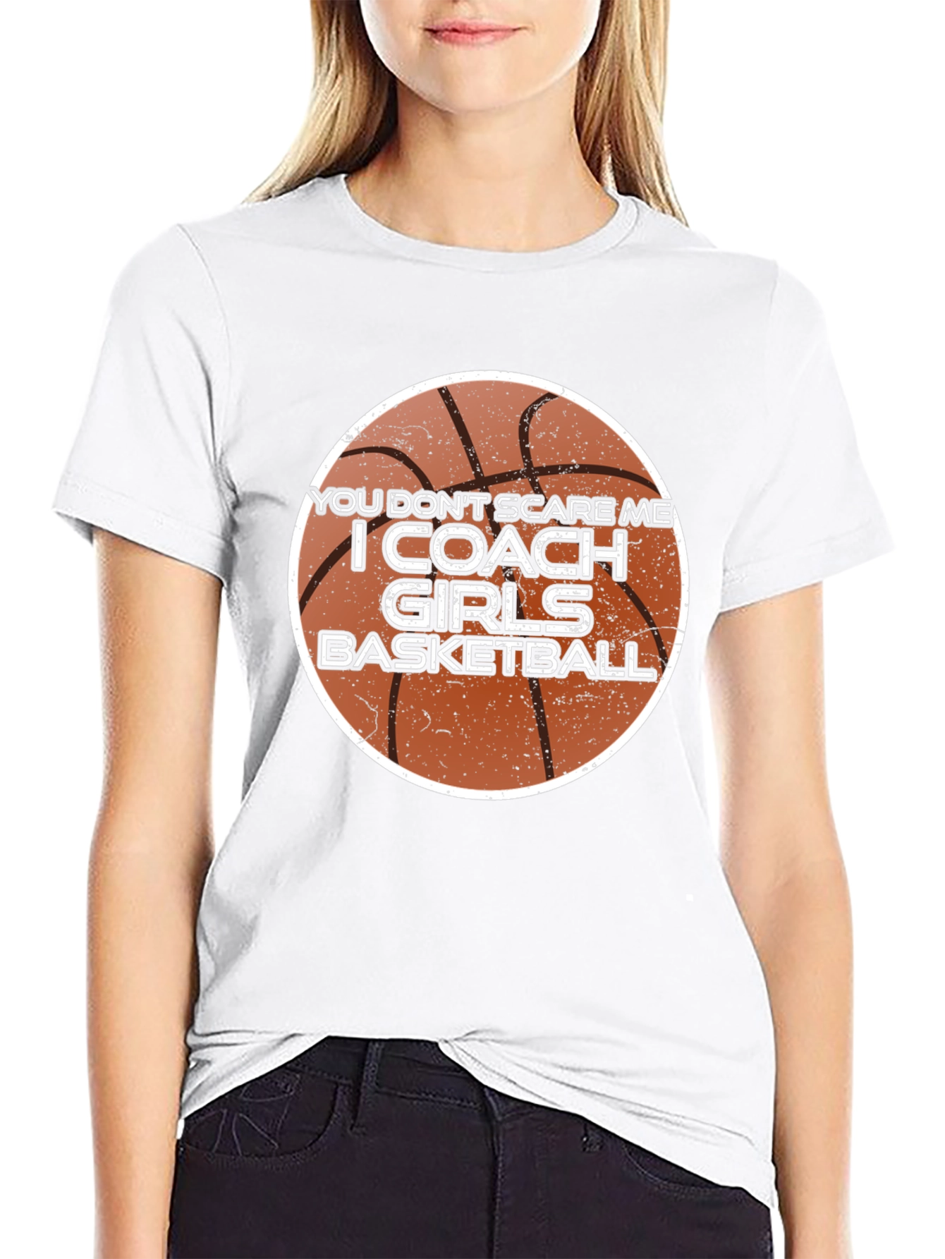 Black Girls Basketball Coach T-Shirt - Funny Design view 9
