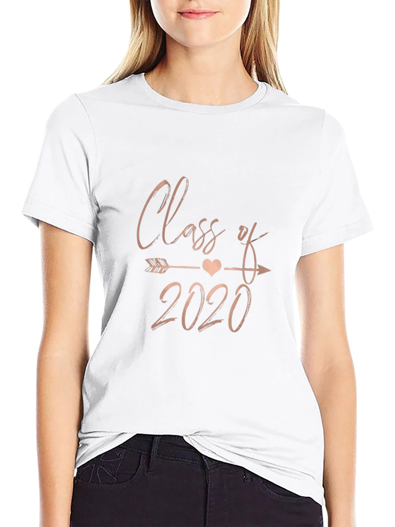 Black Class of 2020 Arrow Heart T-Shirt view 9