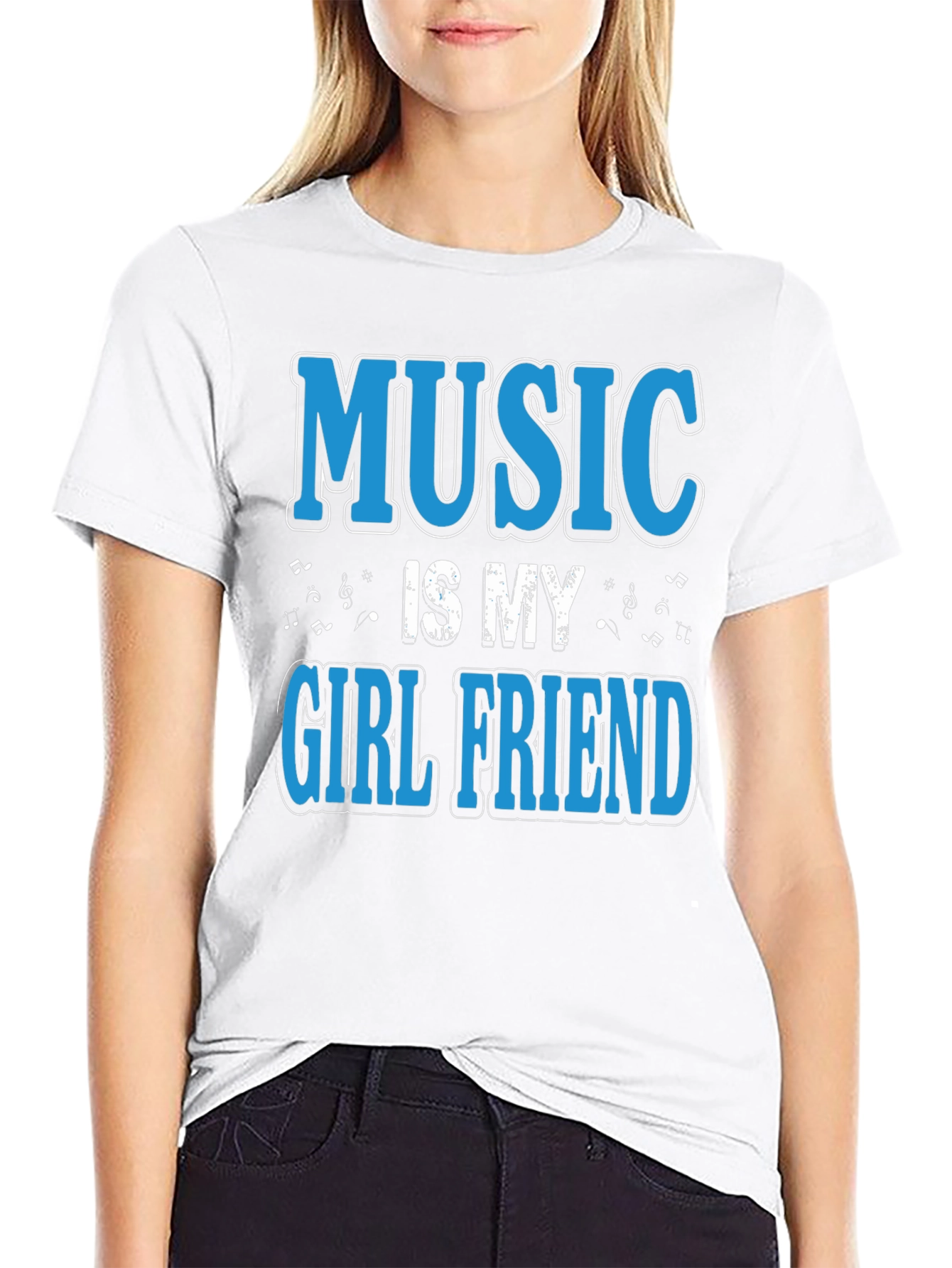Music is My Girlfriend Black T-Shirt - 9