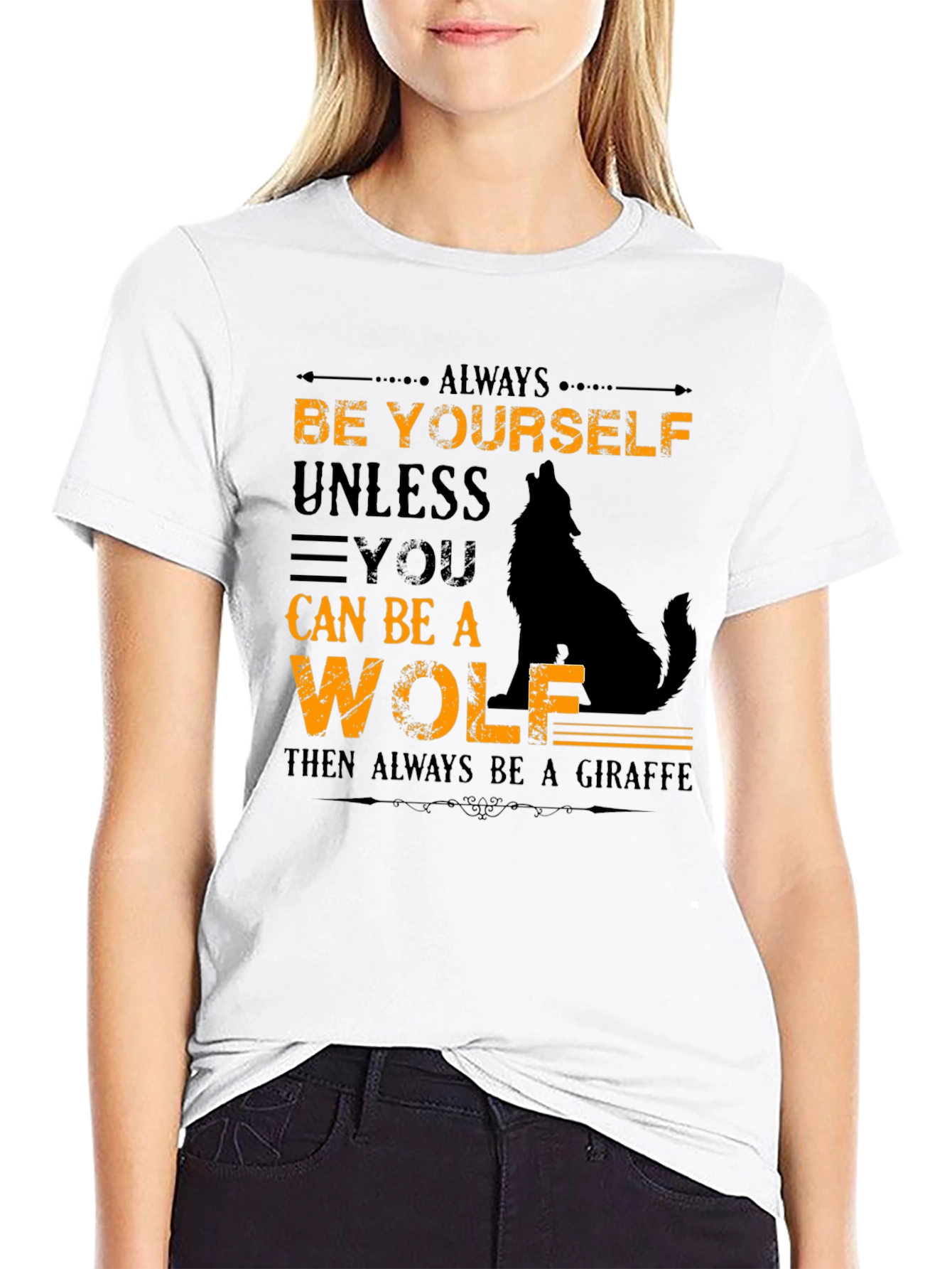 Black Always Be Yourself Unless You Can Be A Wolf T-Shirt view 9