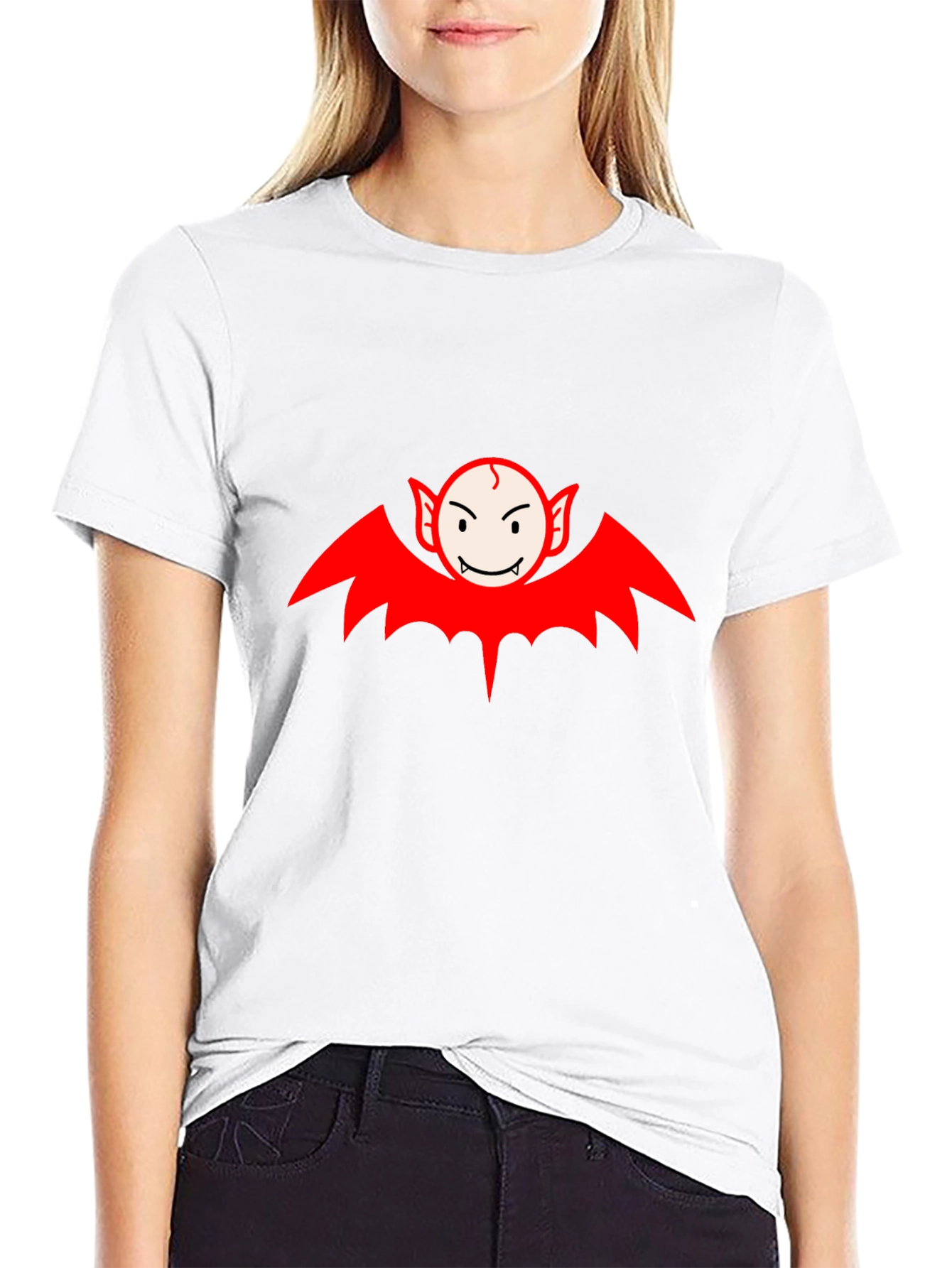 Black Cartoon Vampire T-Shirt - Spooky Fun view 9