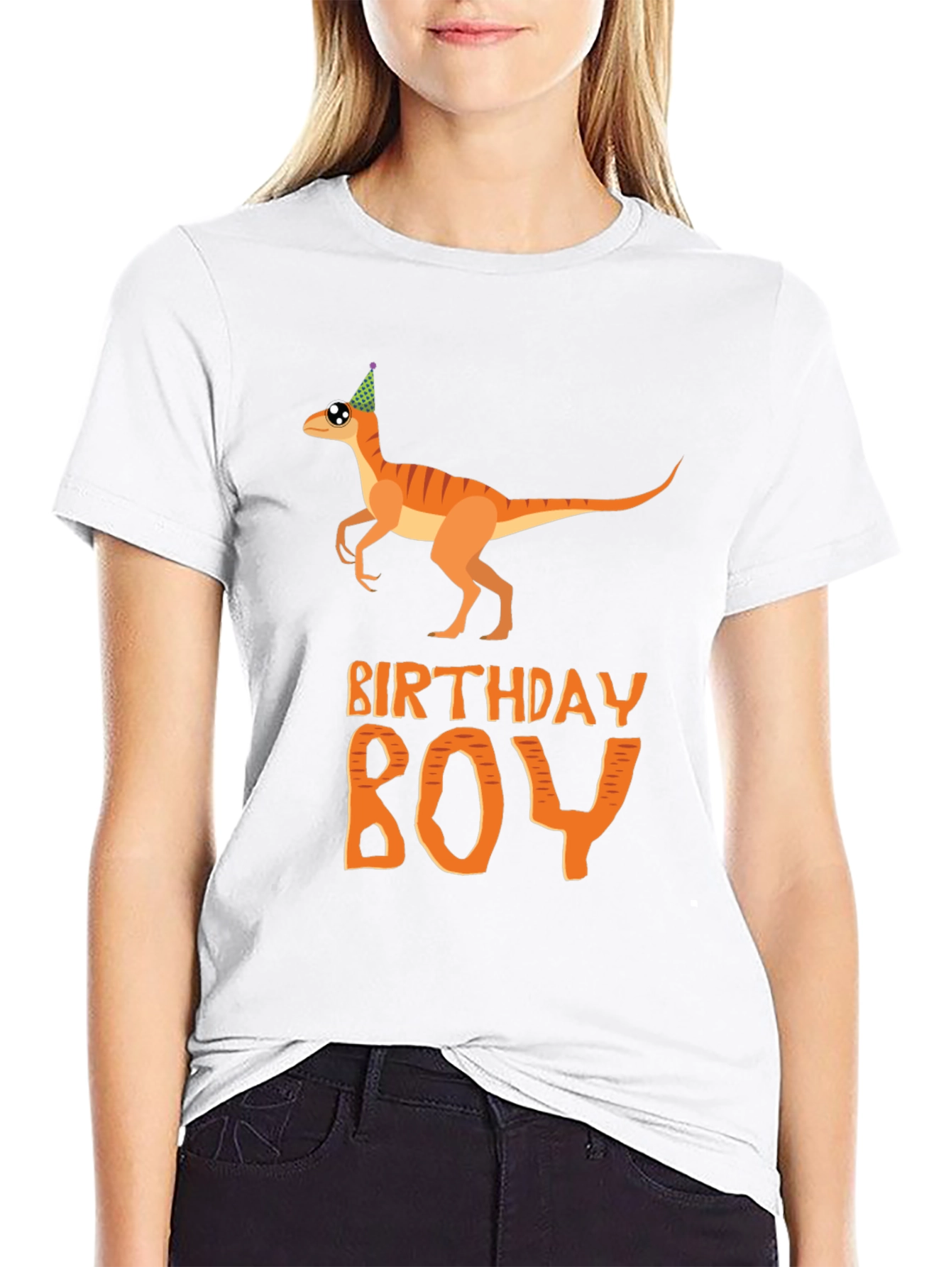 Black Birthday Boy T-Shirt Dinosaur Party Tee view 9