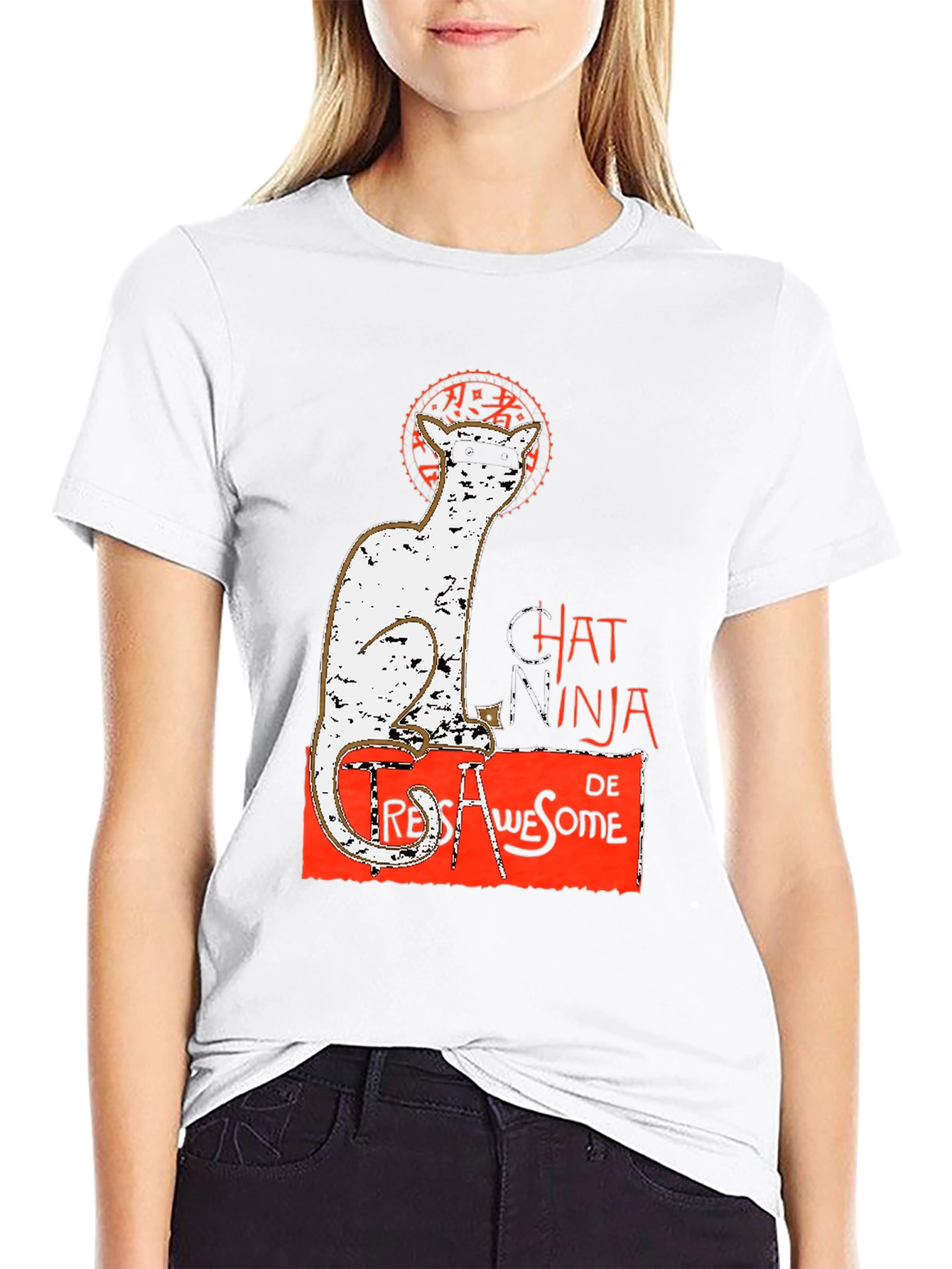 Black Chat Ninja T-Shirt view 9