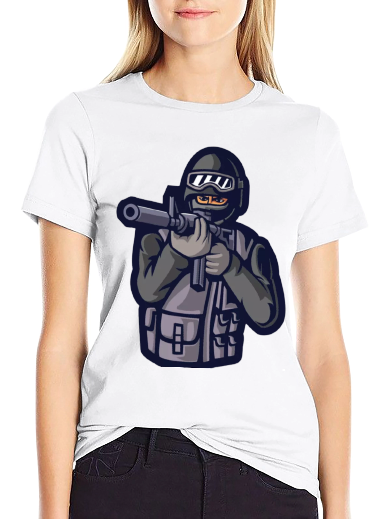Black Tactical Gamer T-Shirt - Black view 9