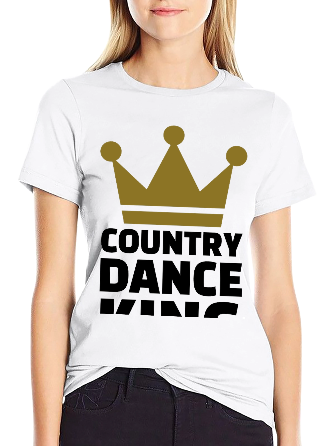 Black Country Dance King T-Shirt - Black view 9