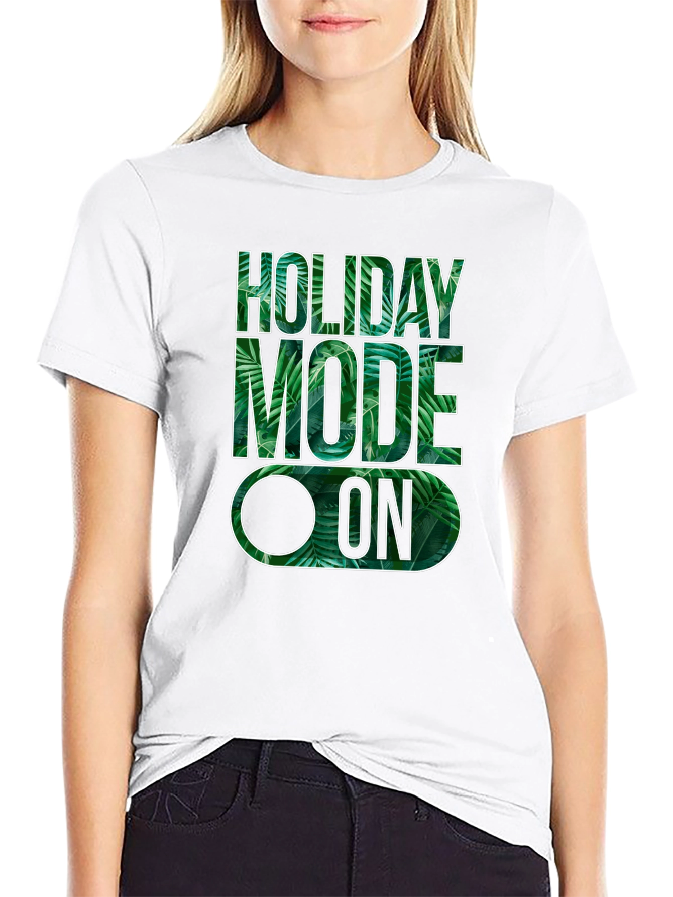 Black Holiday Mode On Graphic Tee view 9