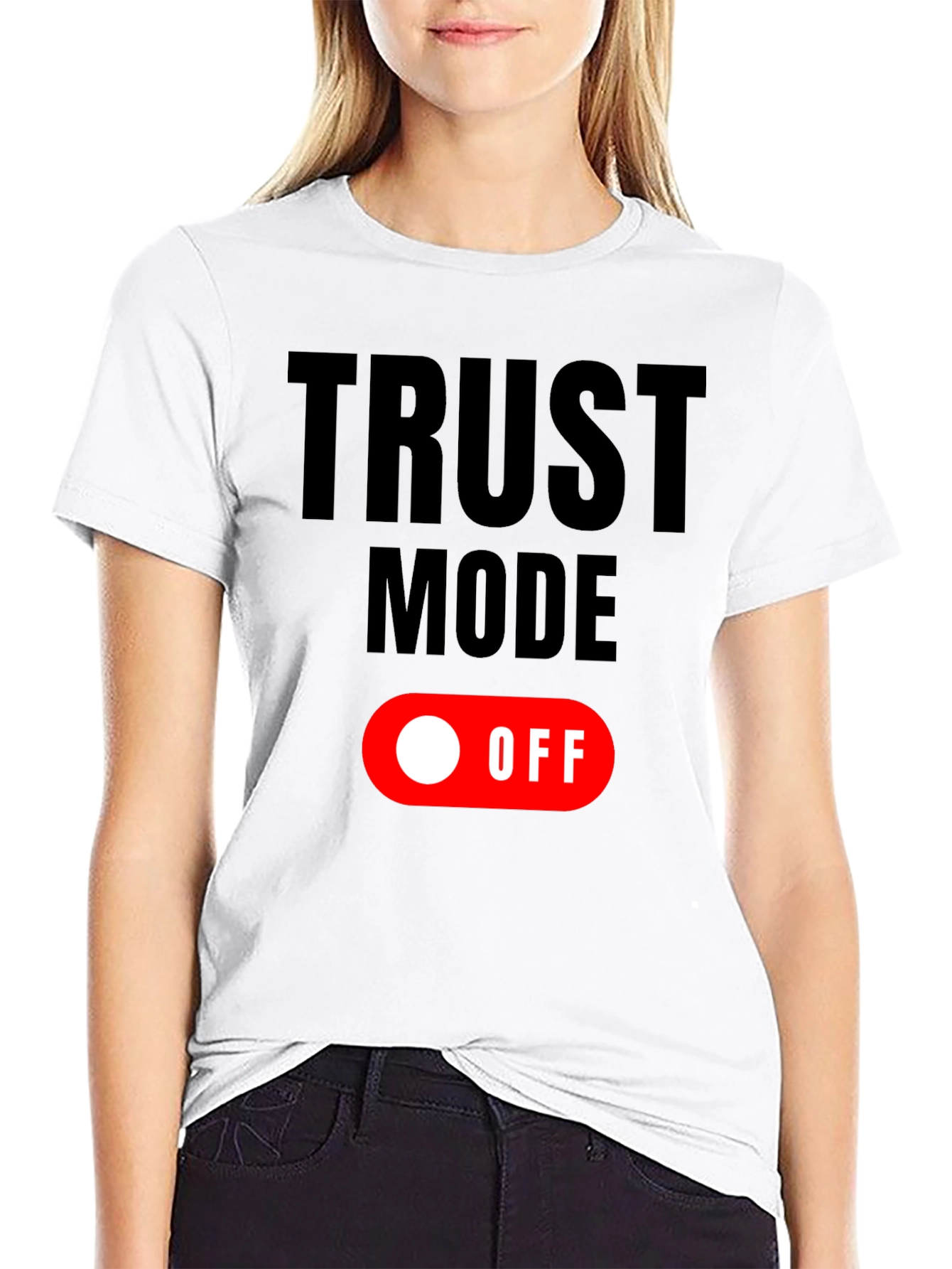Black Trust Mode: OFF Graphic T-Shirt - Black view 9
