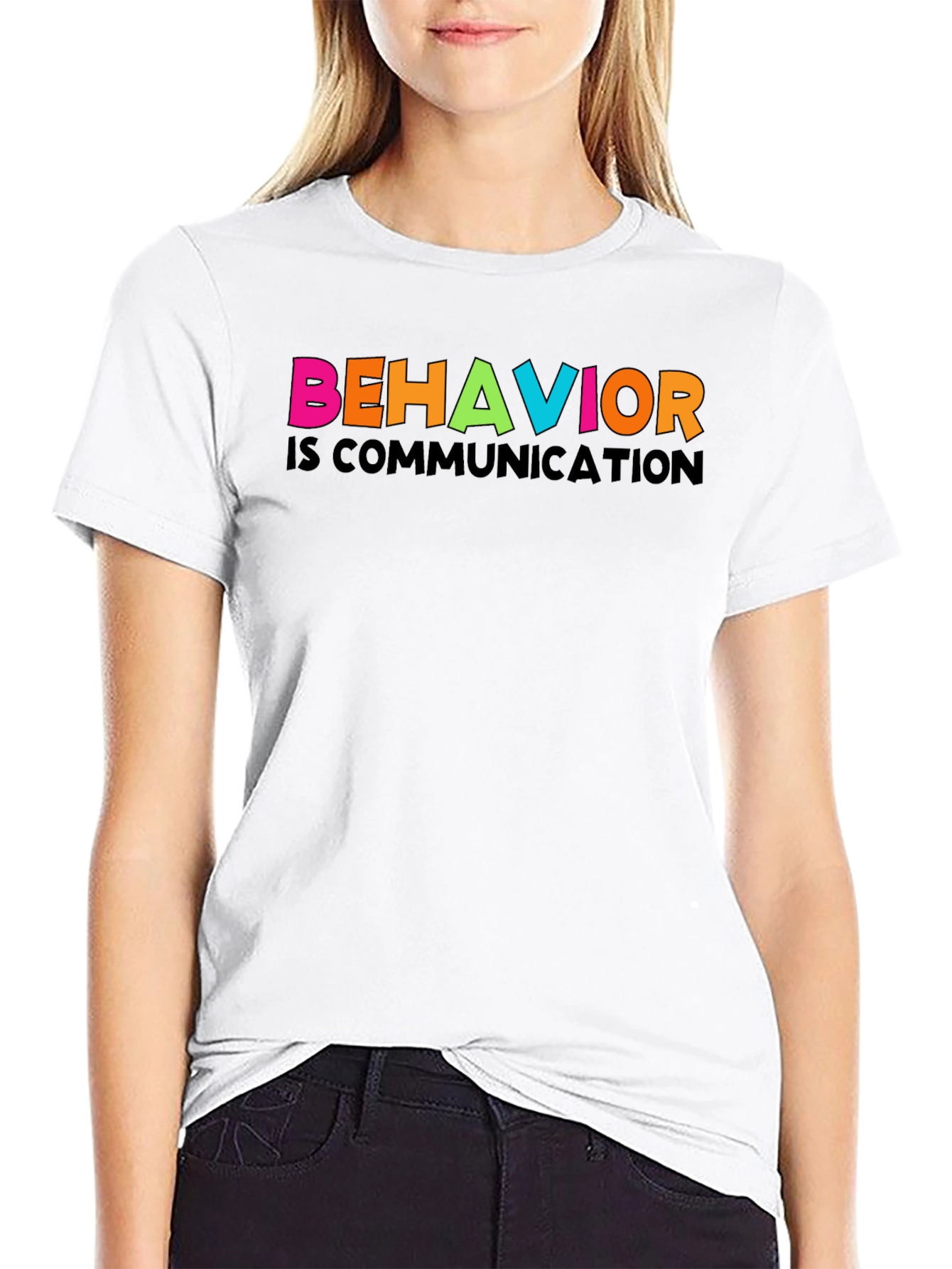 Black Behavior is Communication Graphic Tee view 9