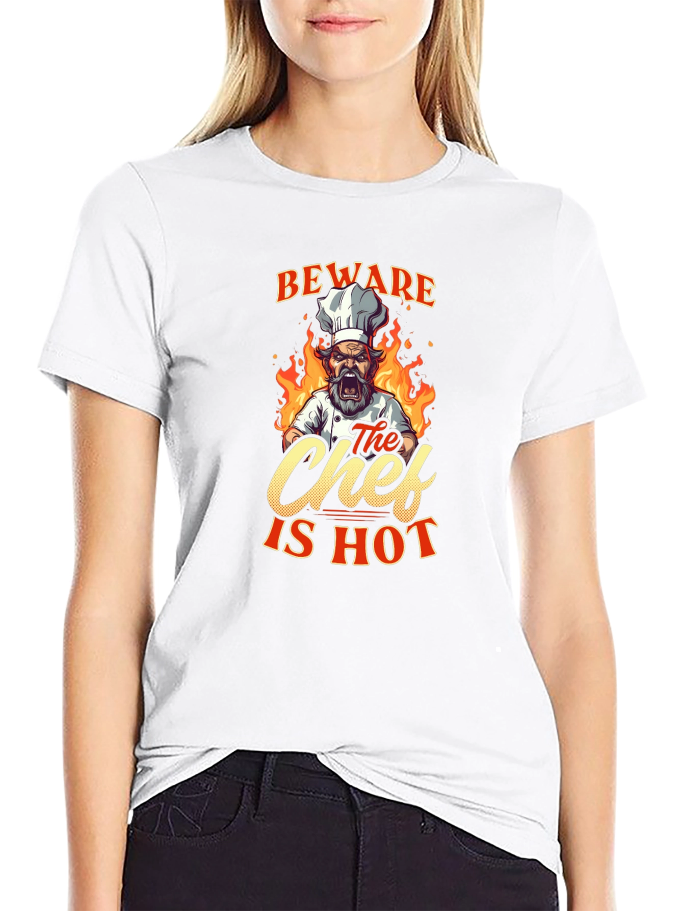 Beware The Chef Is Hot Black T-Shirt - 9