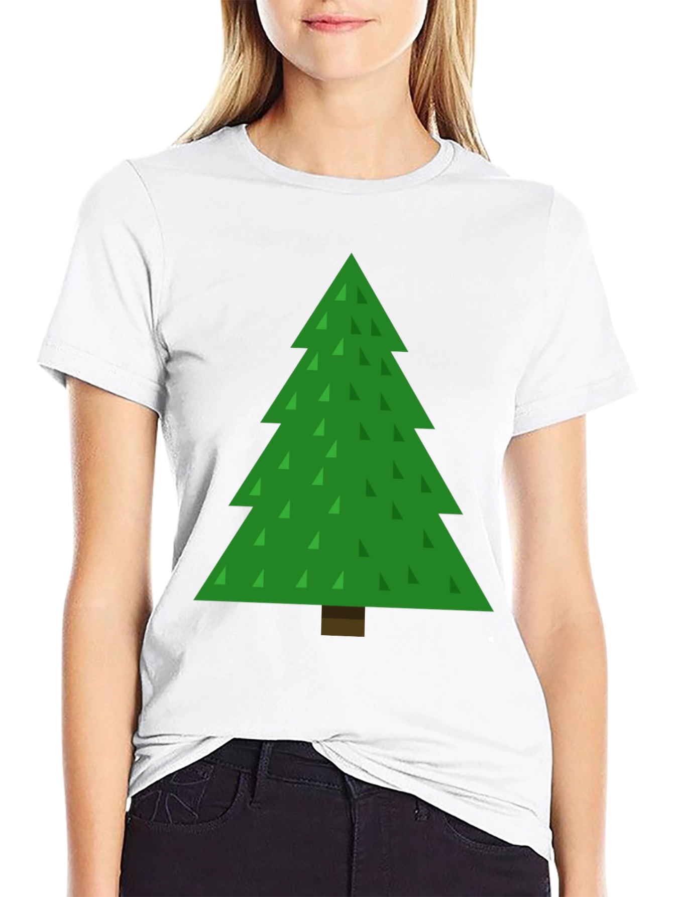 Black Christmas Tree Graphic Tee - Holiday Fun view 9