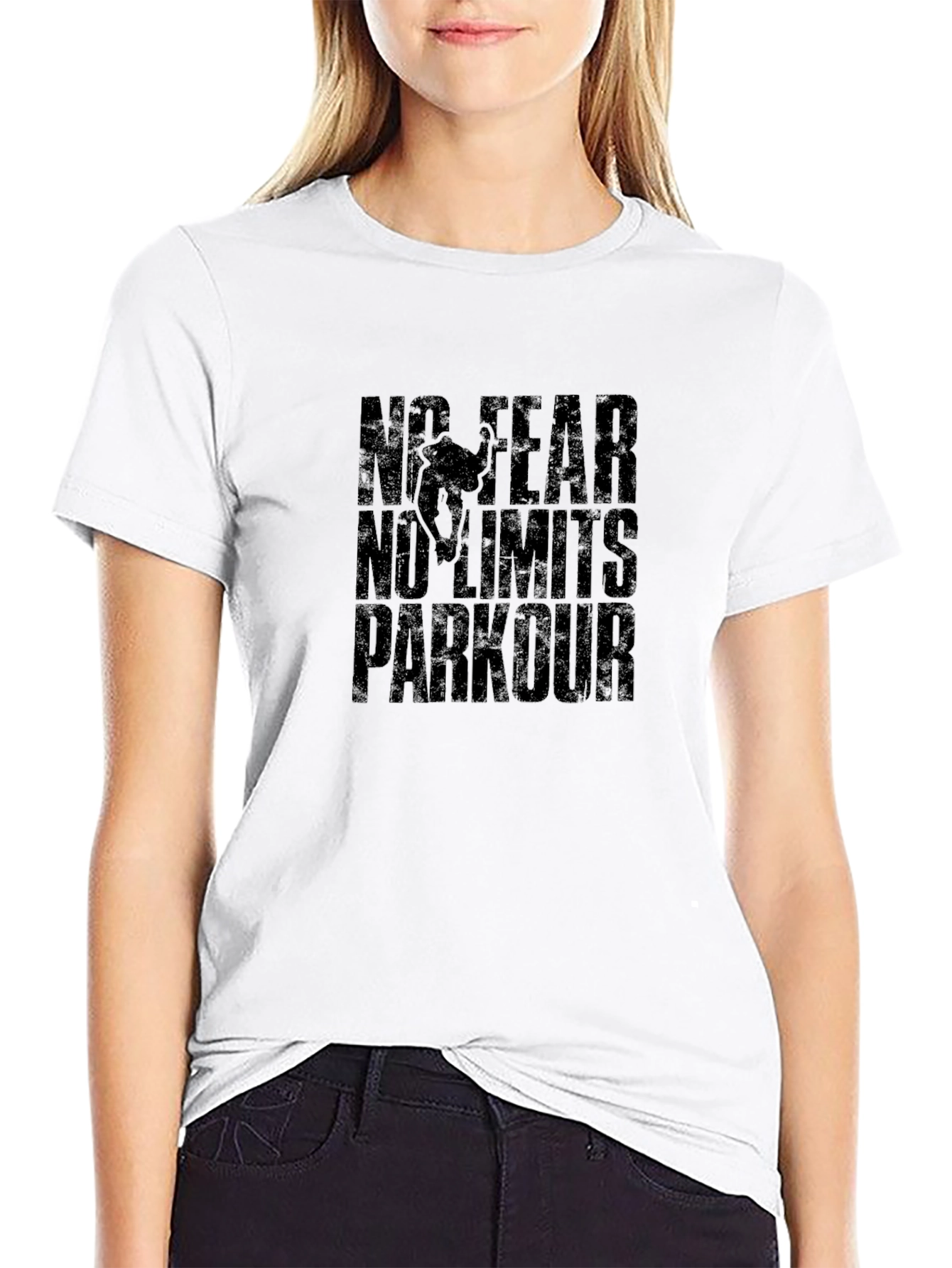 Black No Fear Parkour Black T-Shirt view 9