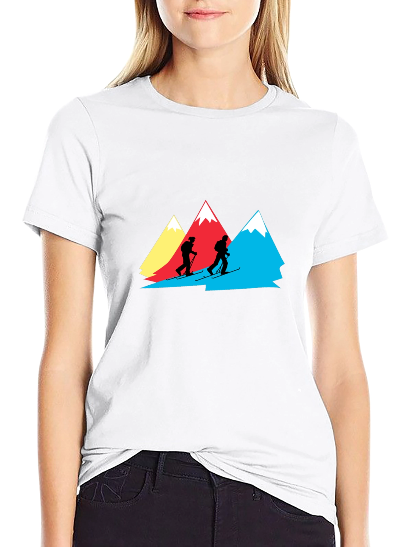 Black Mountain Skiers Graphic Tee - Black Cotton Shirt view 9