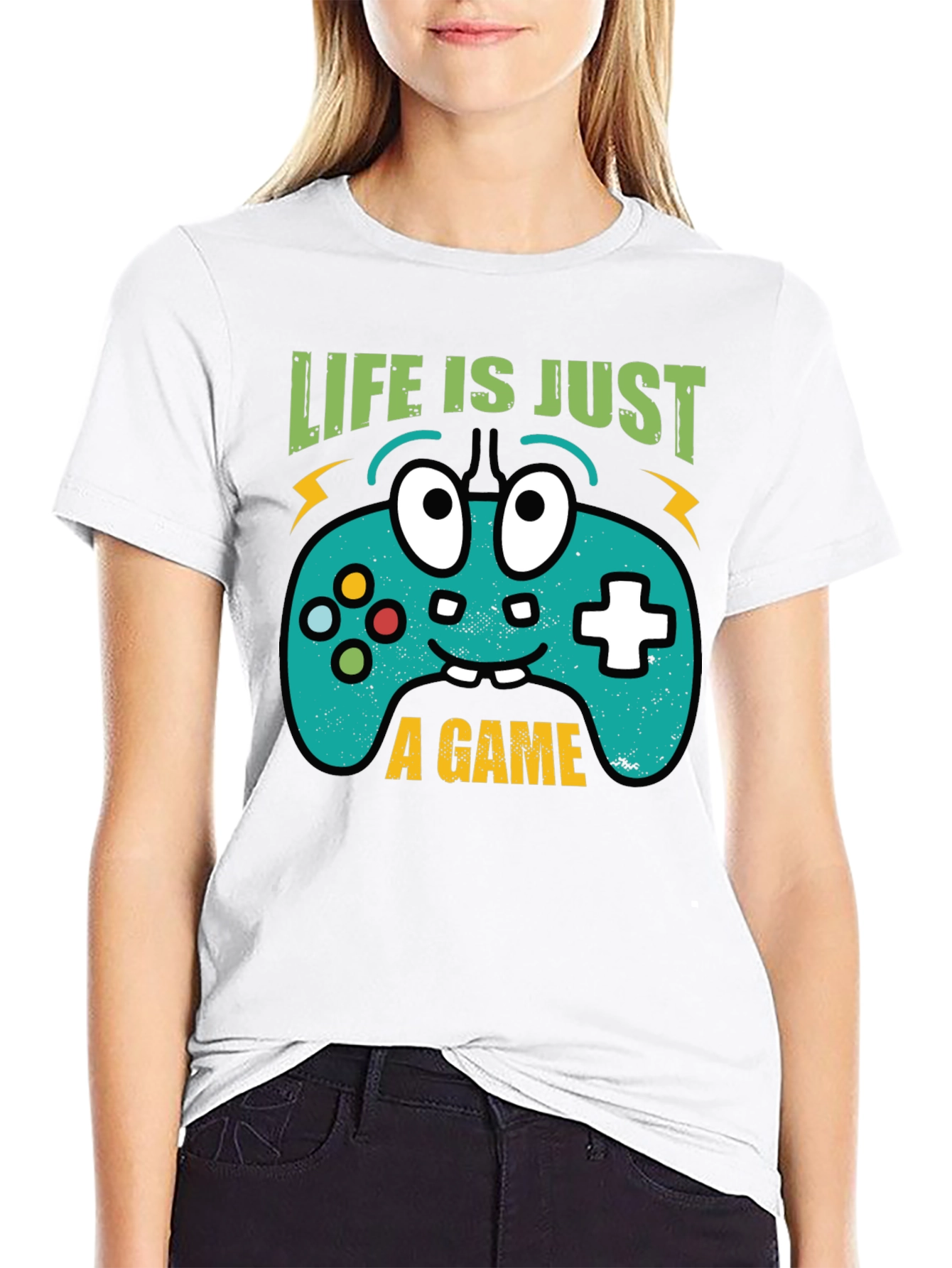 Black Life is Just a Game Funny Gamer T-Shirt view 9