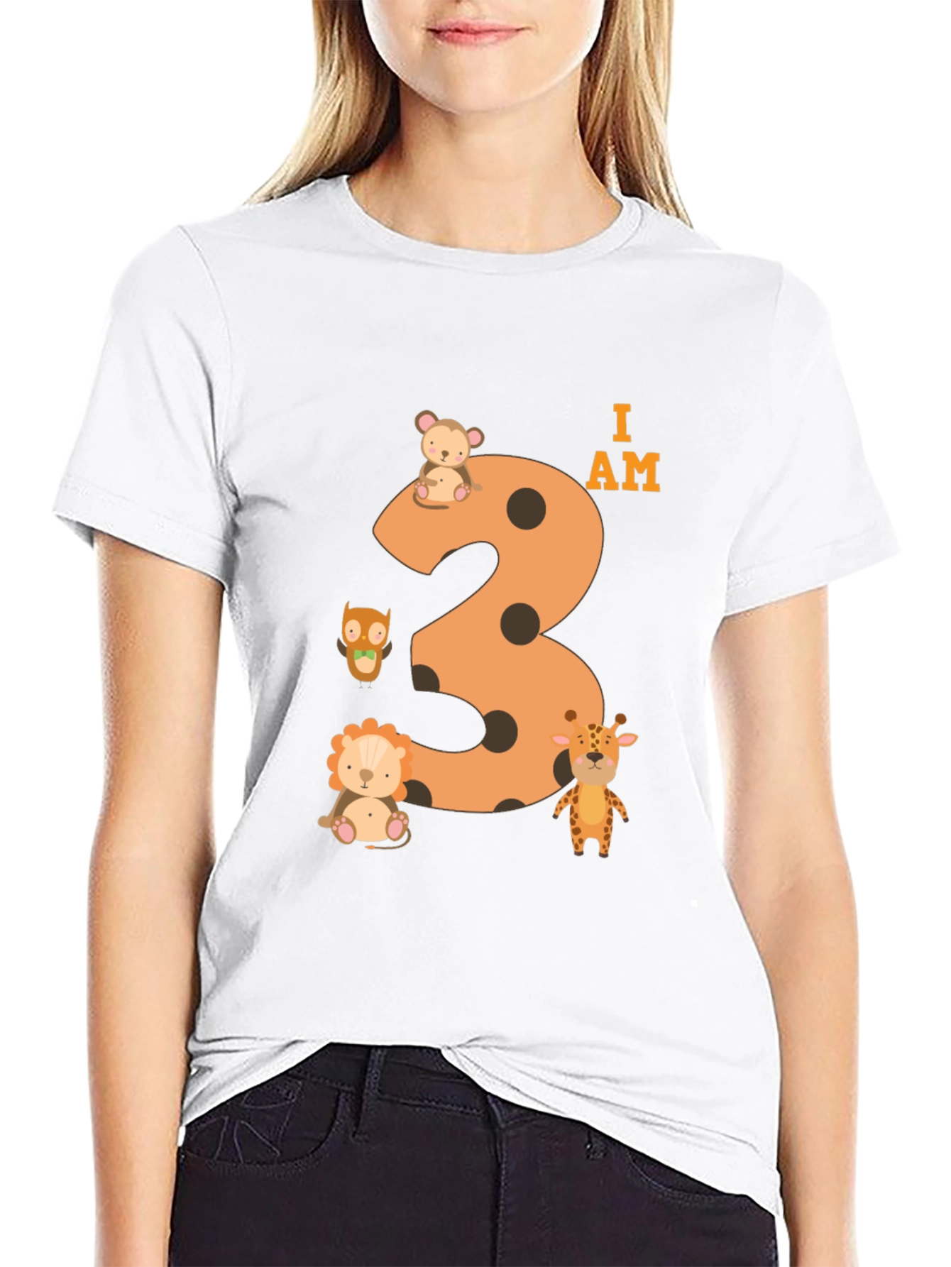 Black I am 3rd Birthday T-Shirt for Kids view 9