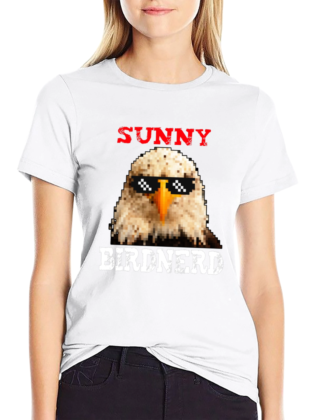Black Sunny BirdNerd Eagle Graphic Tee view 9