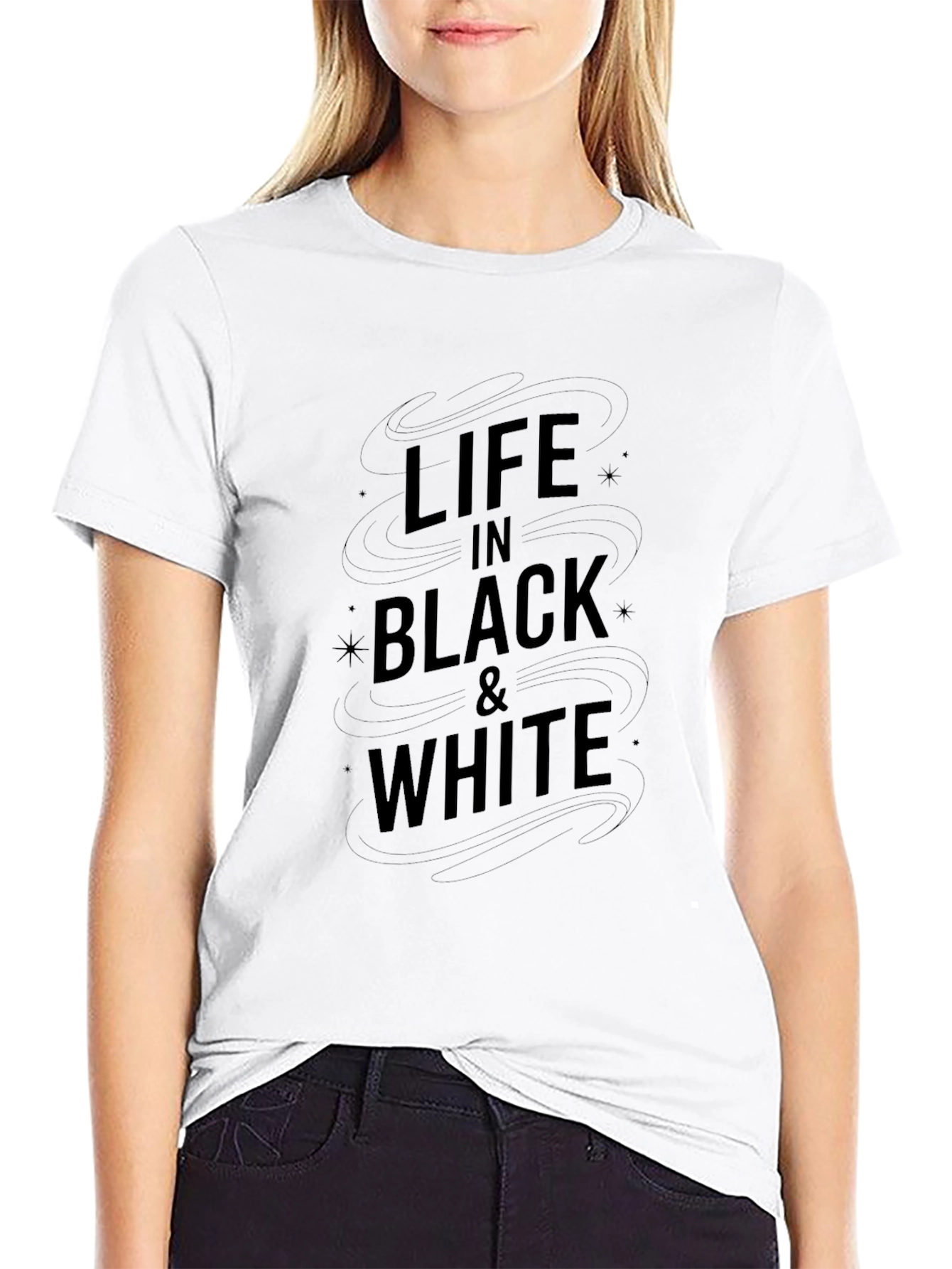 Black Life in Black & White Graphic Tee view 9