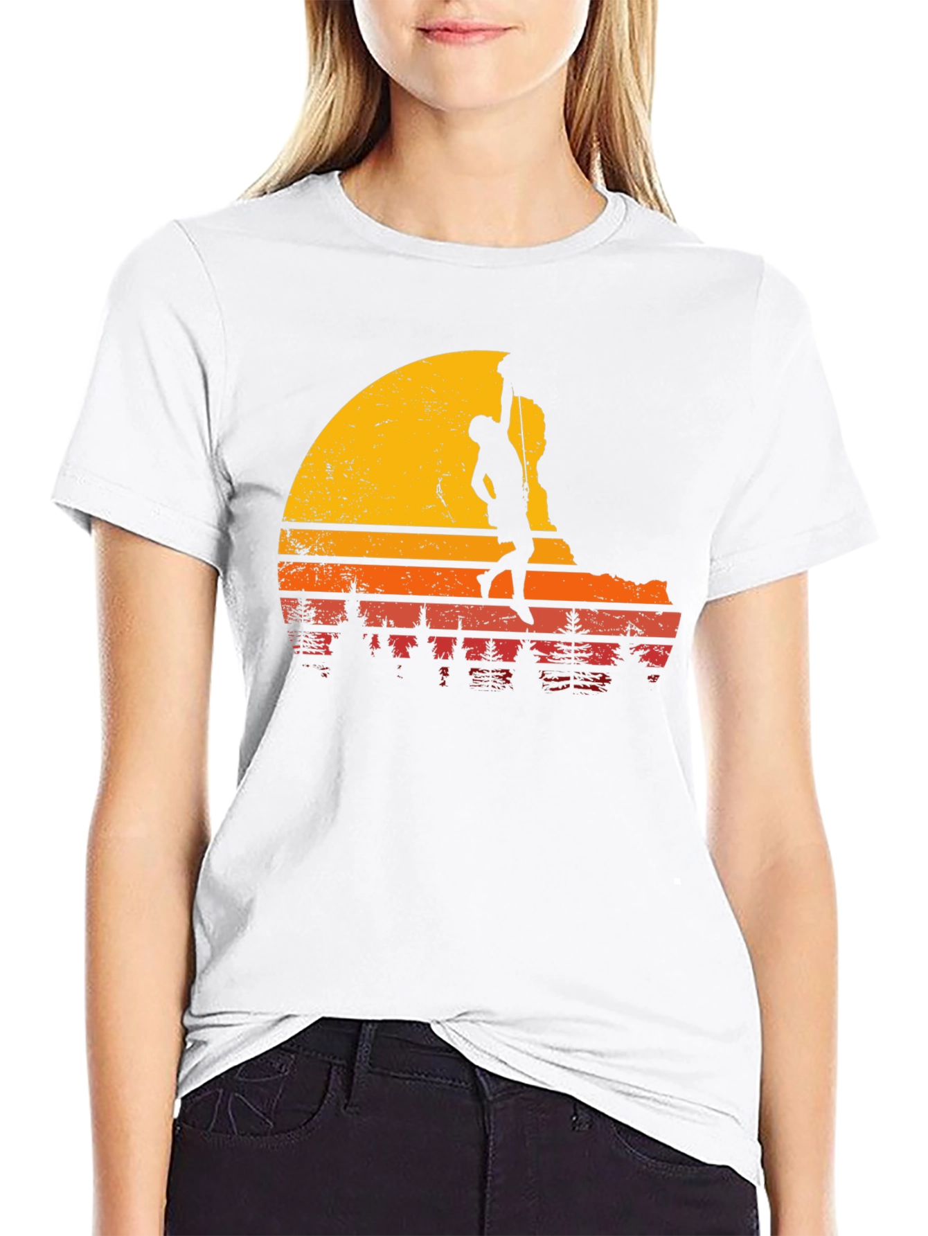 Black Retro Climbing T-Shirt - Adventure Awaits! view 9