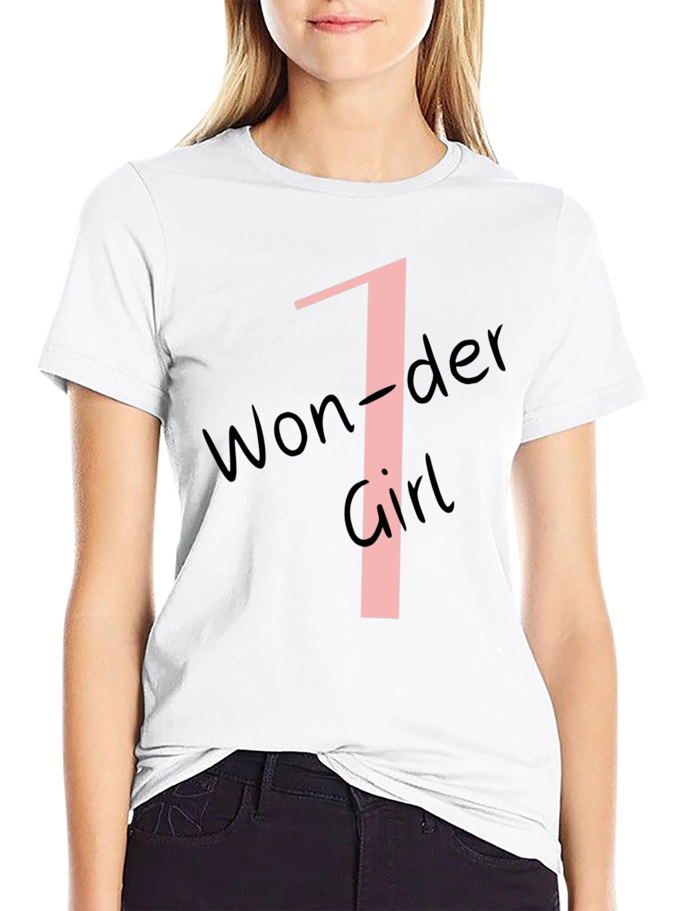 Black Wonder Girl Number One Black T-Shirt view 9