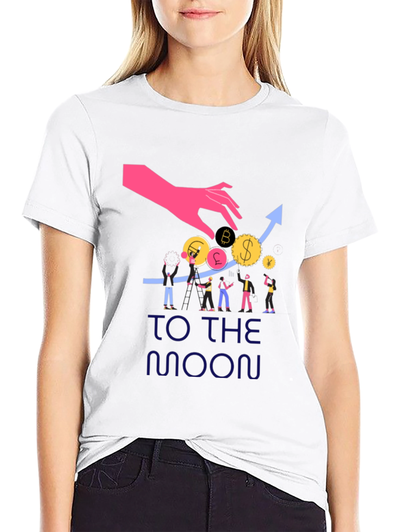 Black To the Moon Graphic Tee view 9