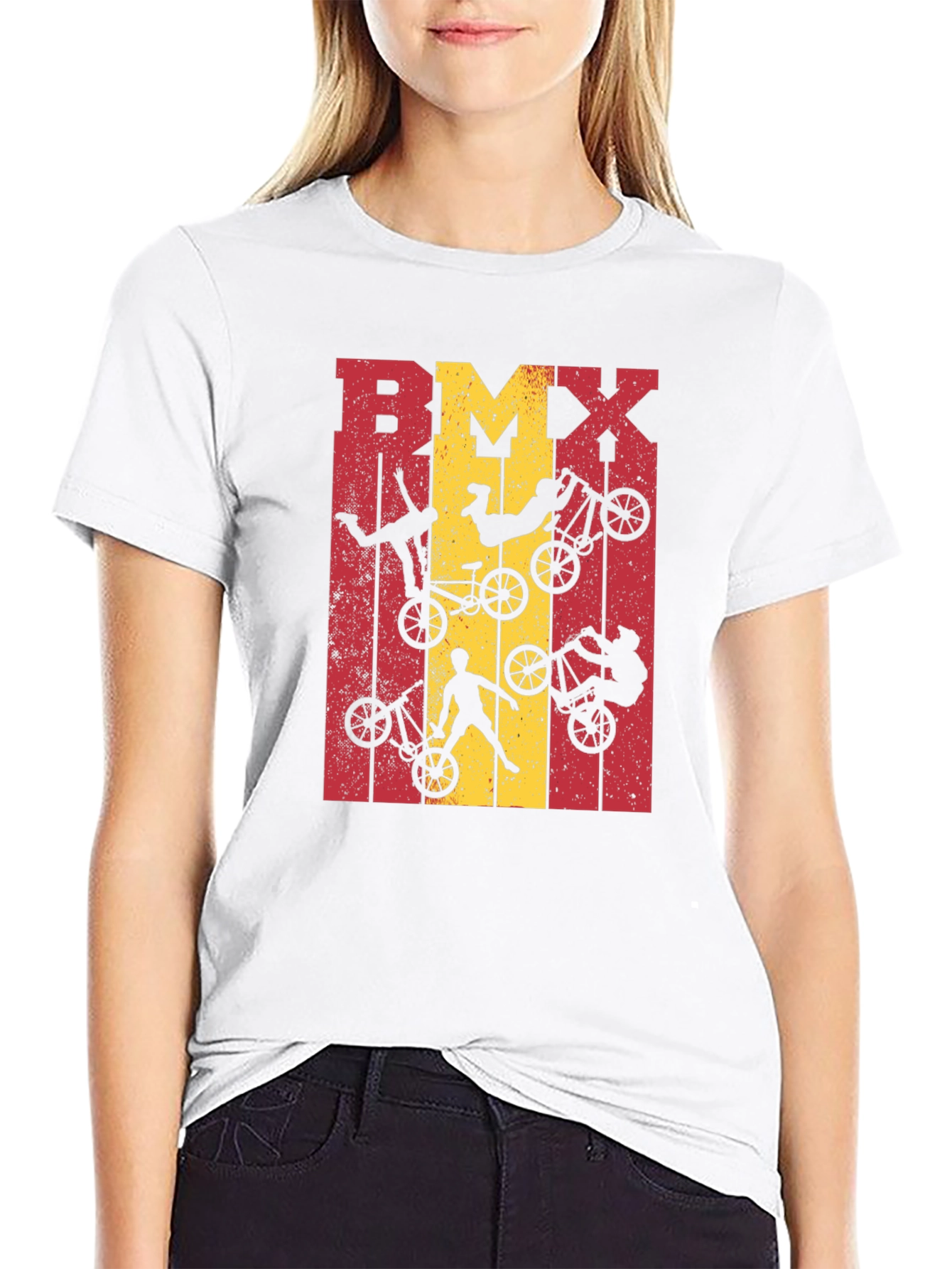 Black BMX Stunt Rider Graphic T-Shirt view 9