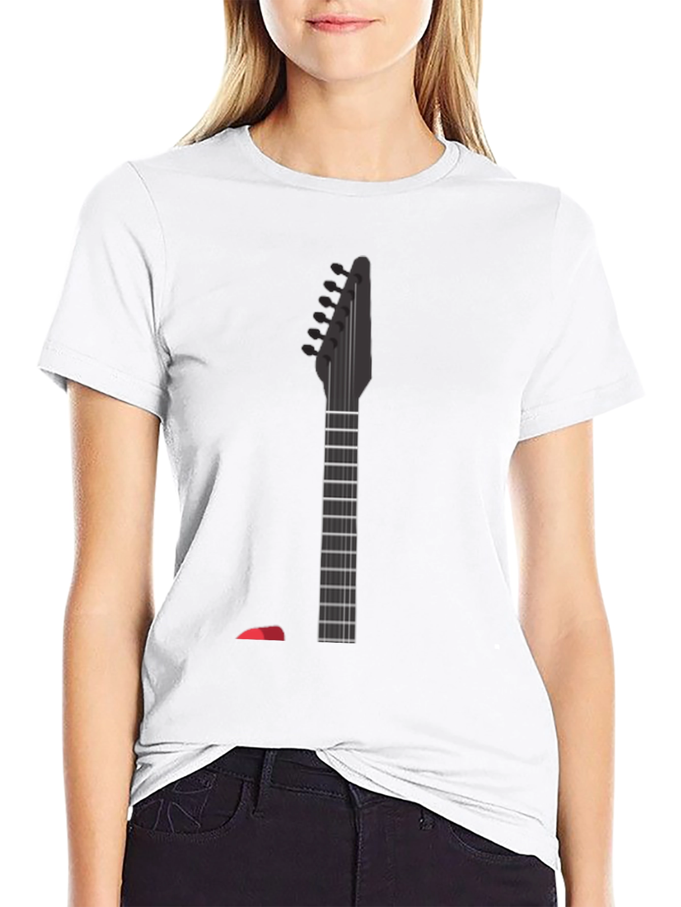 Black Guitar Neck Graphic Tee - Rock On! view 9