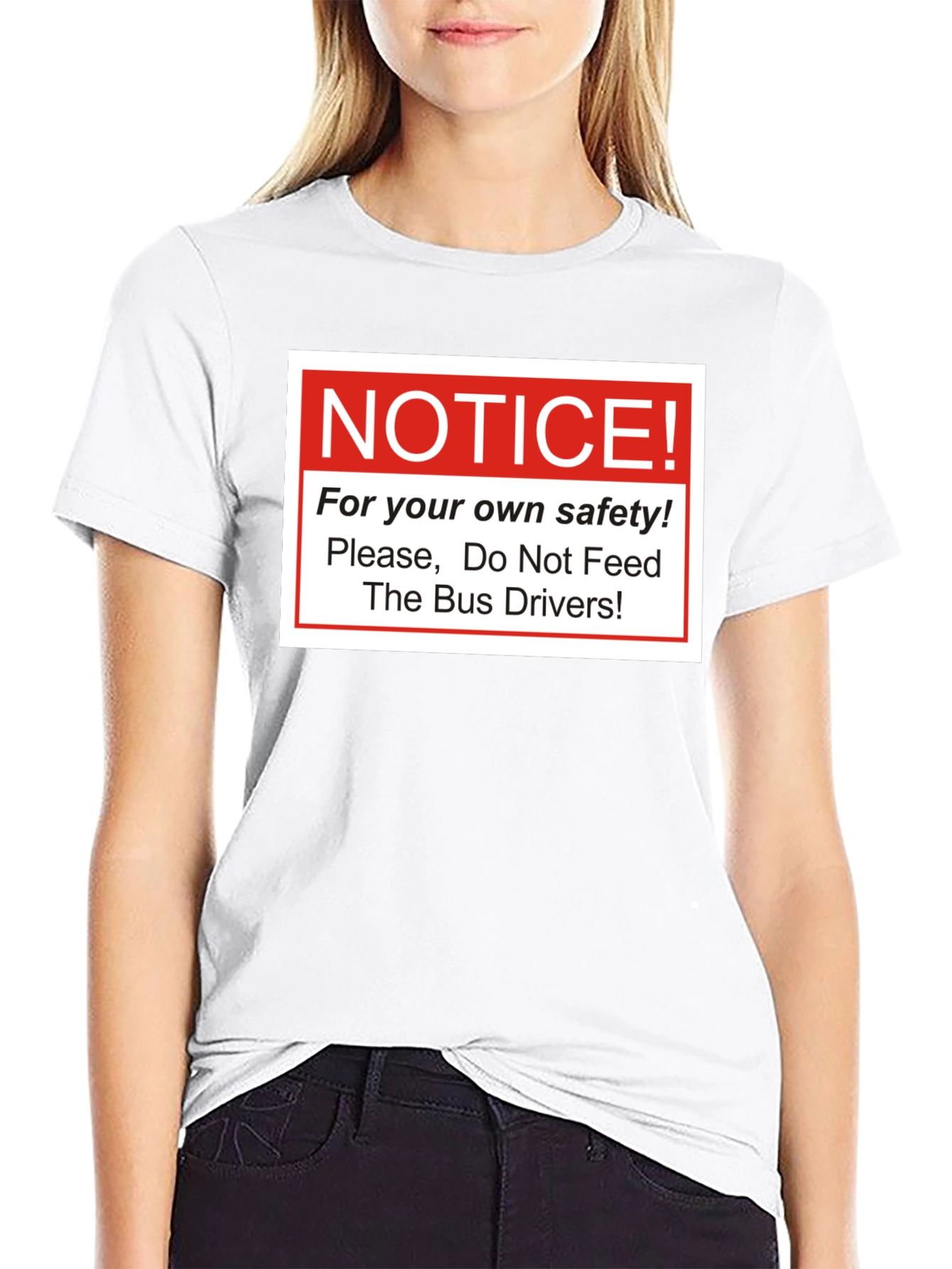 Black Funny "Do Not Feed The Bus Drivers" Graphic Tee view 9