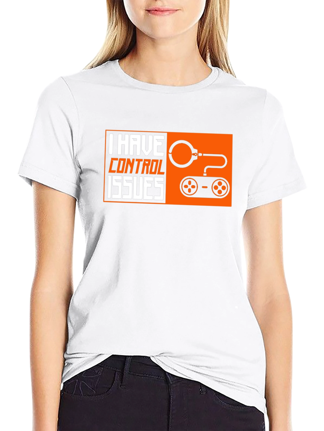 Black I Have Control Issues T-Shirt view 9