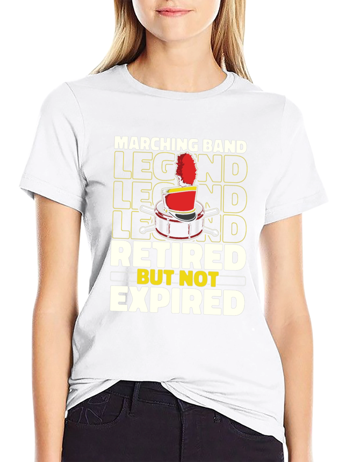 Black Marching Band Legend Retired But Not Expired T-Shirt view 9