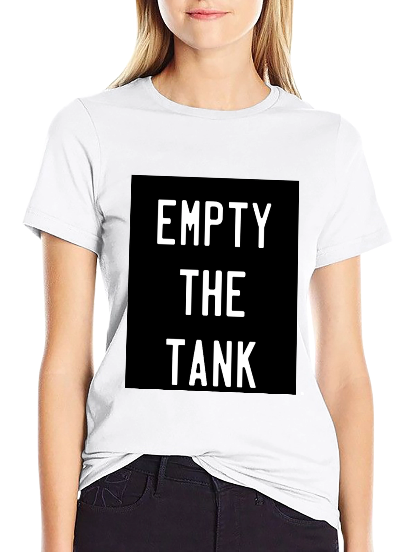 Black Empty The Tank Black Graphic Tee view 9