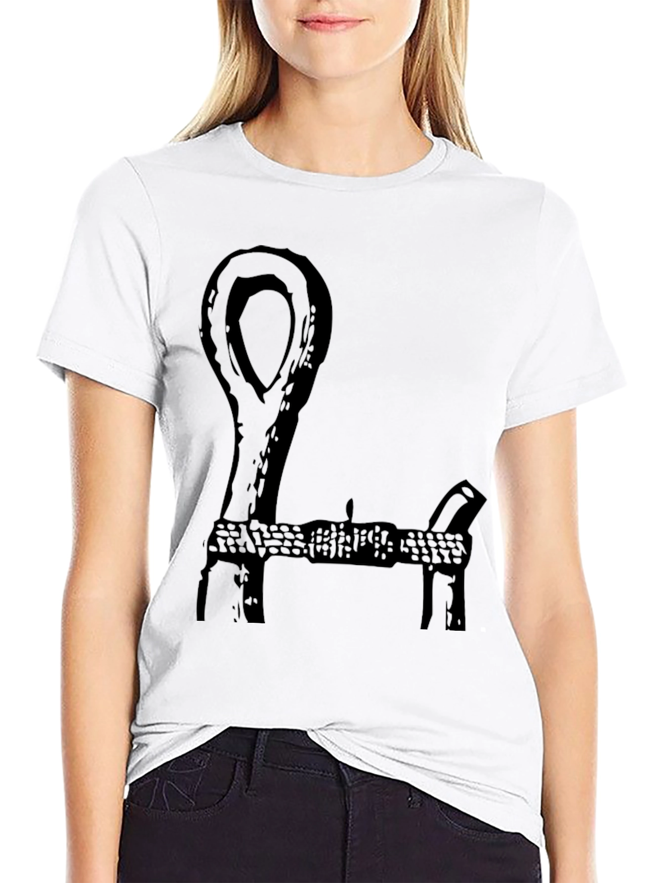 Black Unique Graphic Black T-Shirt view 9