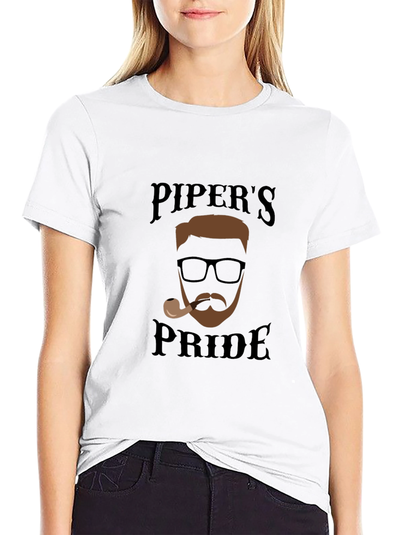 Black Piper's Pride Black Graphic T-Shirt view 9