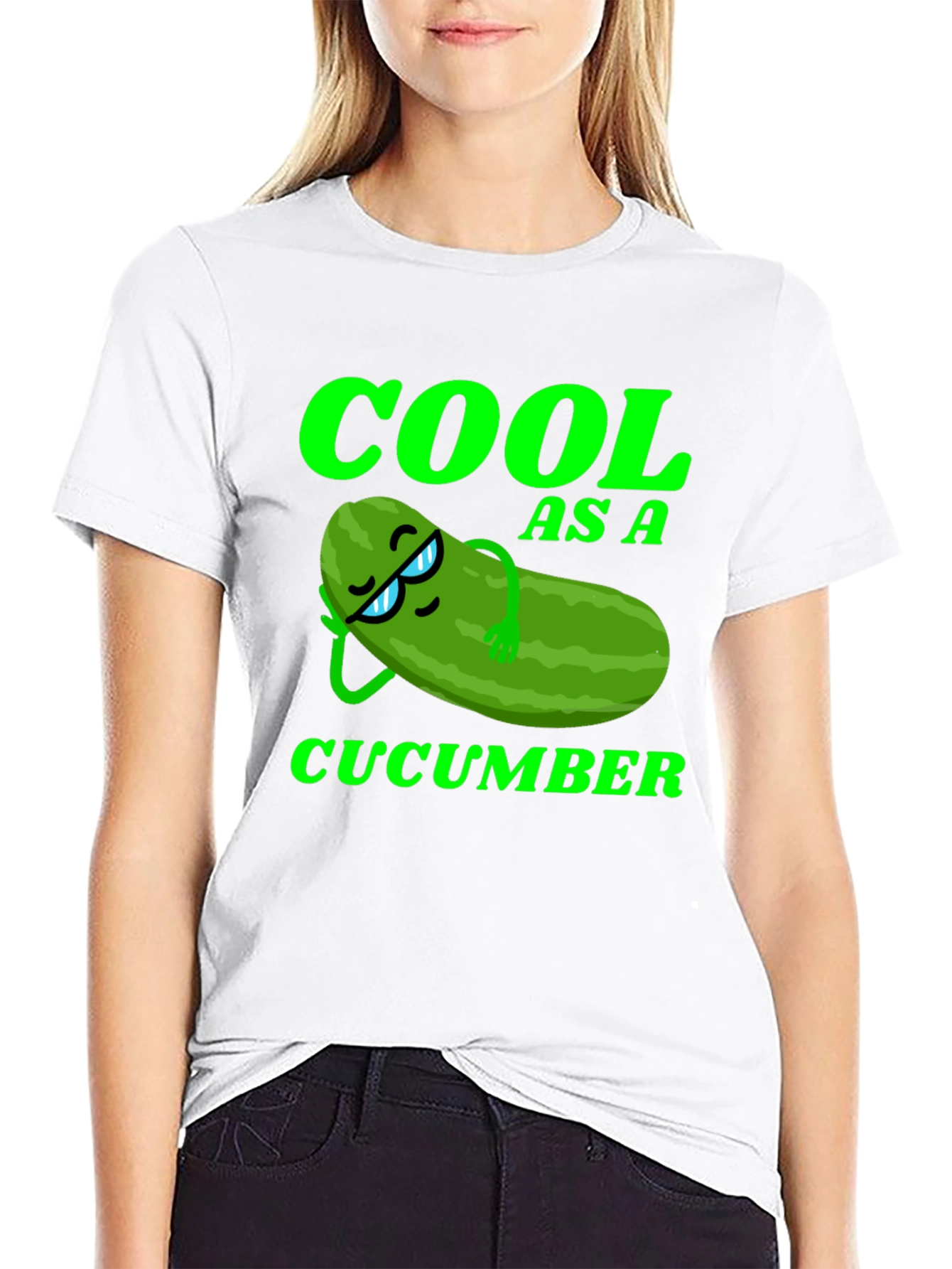 Black Cool As A Cucumber Graphic Tee - Relaxed Style view 9