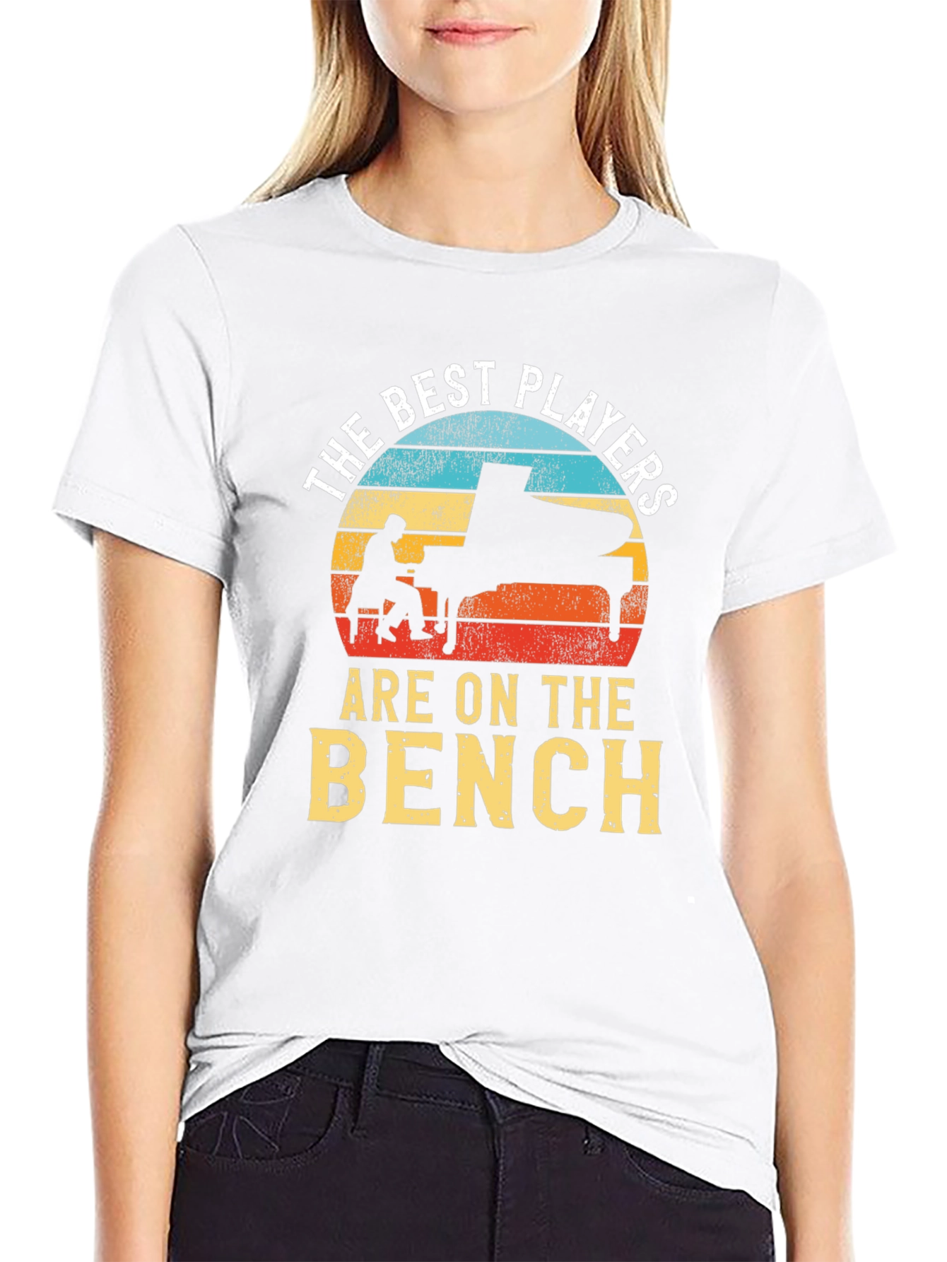 Black The Best Players are on the Bench T-Shirt - Piano Lover view 9