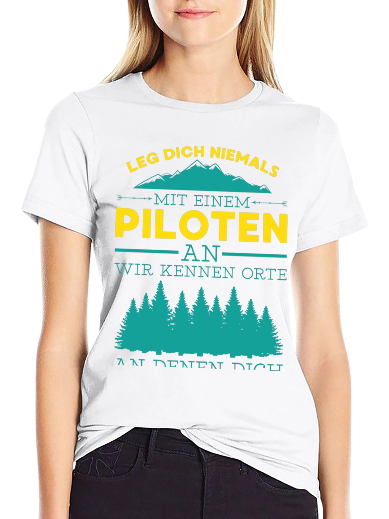 Black Pilot T-Shirt: Leg Dich Niemals An view 9