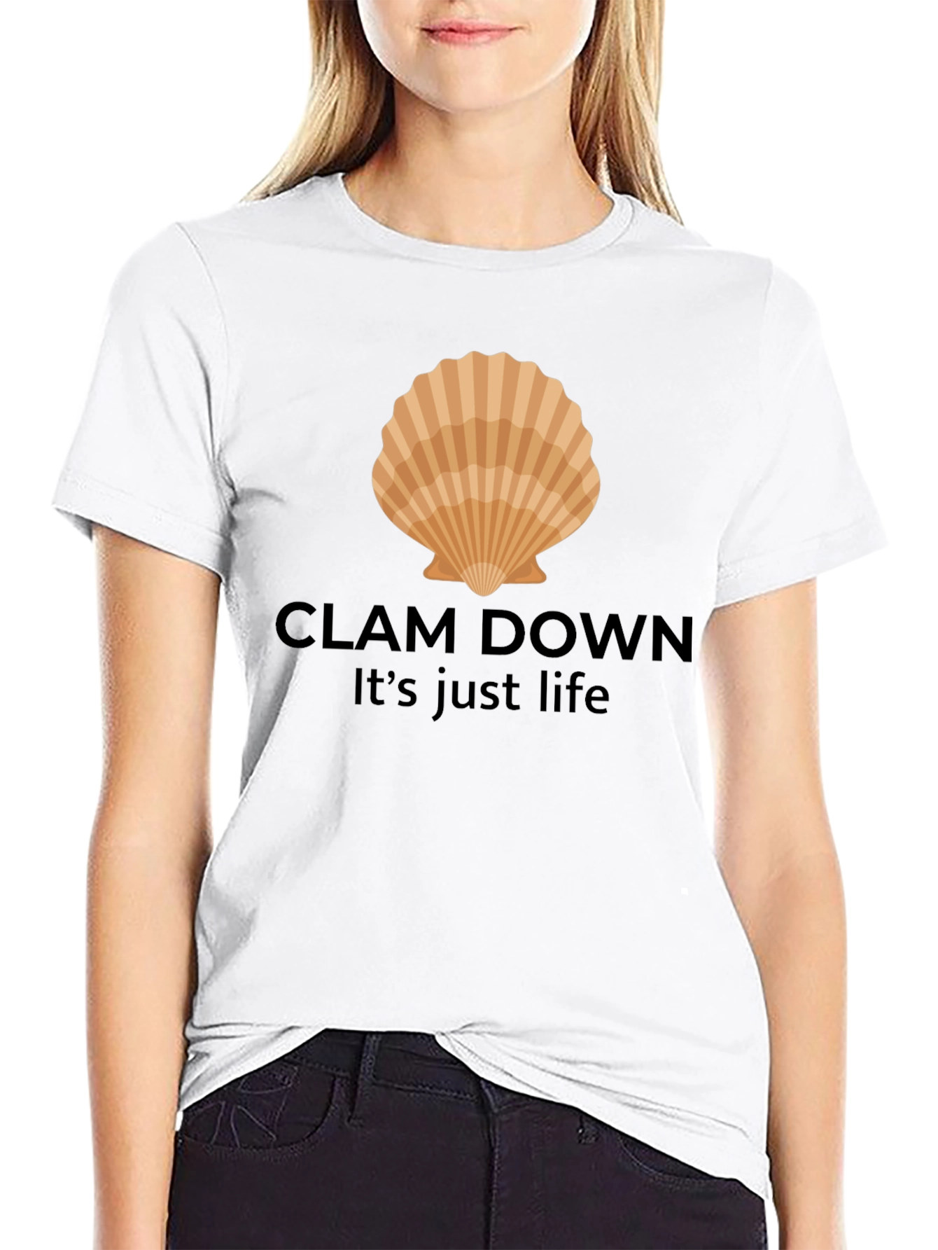 Black Clam Down Graphic T-Shirt view 9