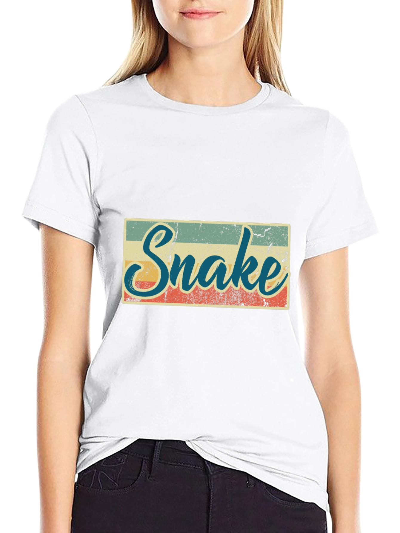 Black Vintage Snake T-Shirt - Retro Style Animal Tee view 9