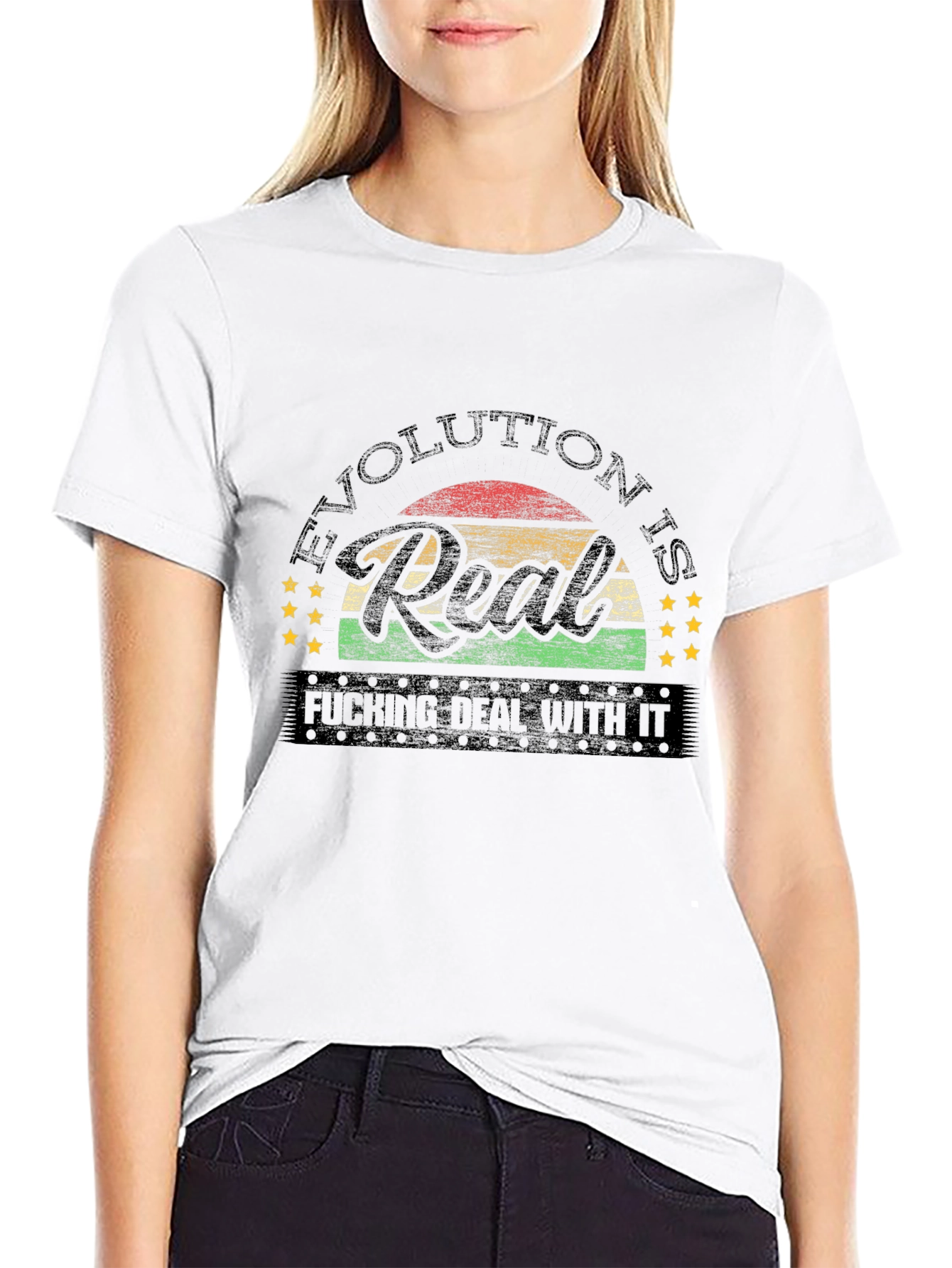 Black Evolution is Real Graphic Tee view 9