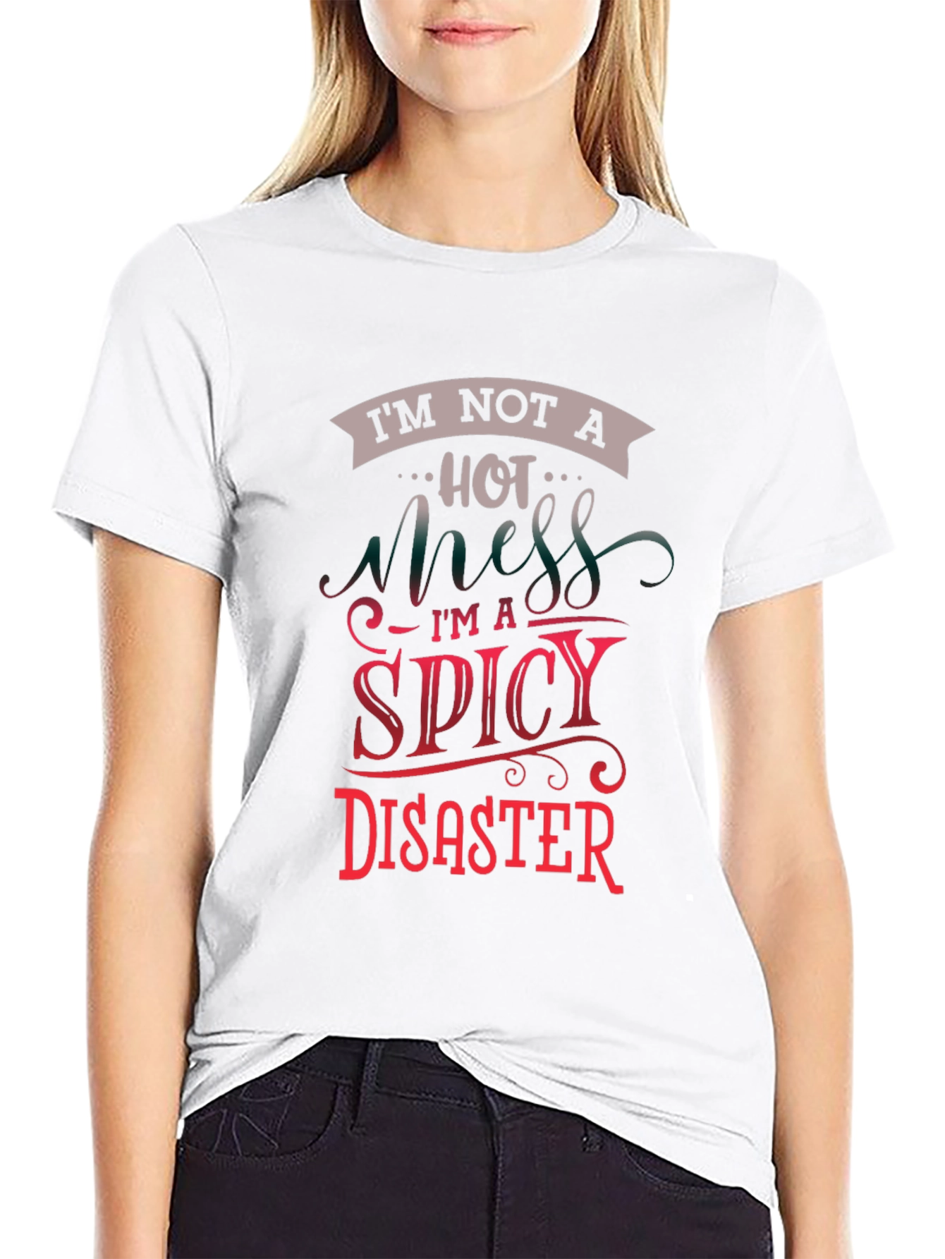 Black I'm Not a Hot Mess T-Shirt view 9