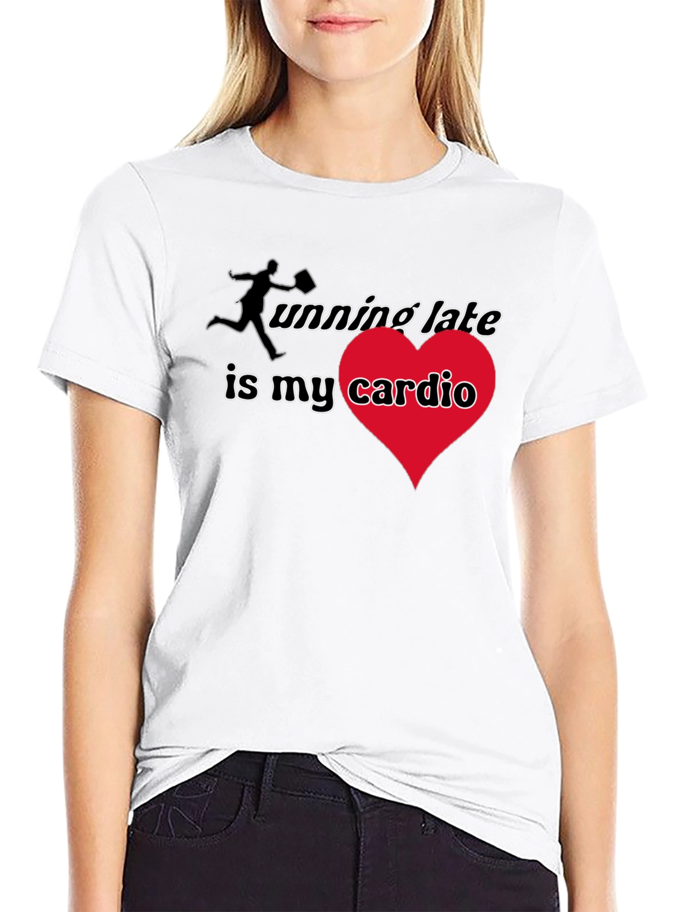 Black Running Late Cardio T-Shirt - Black view 9
