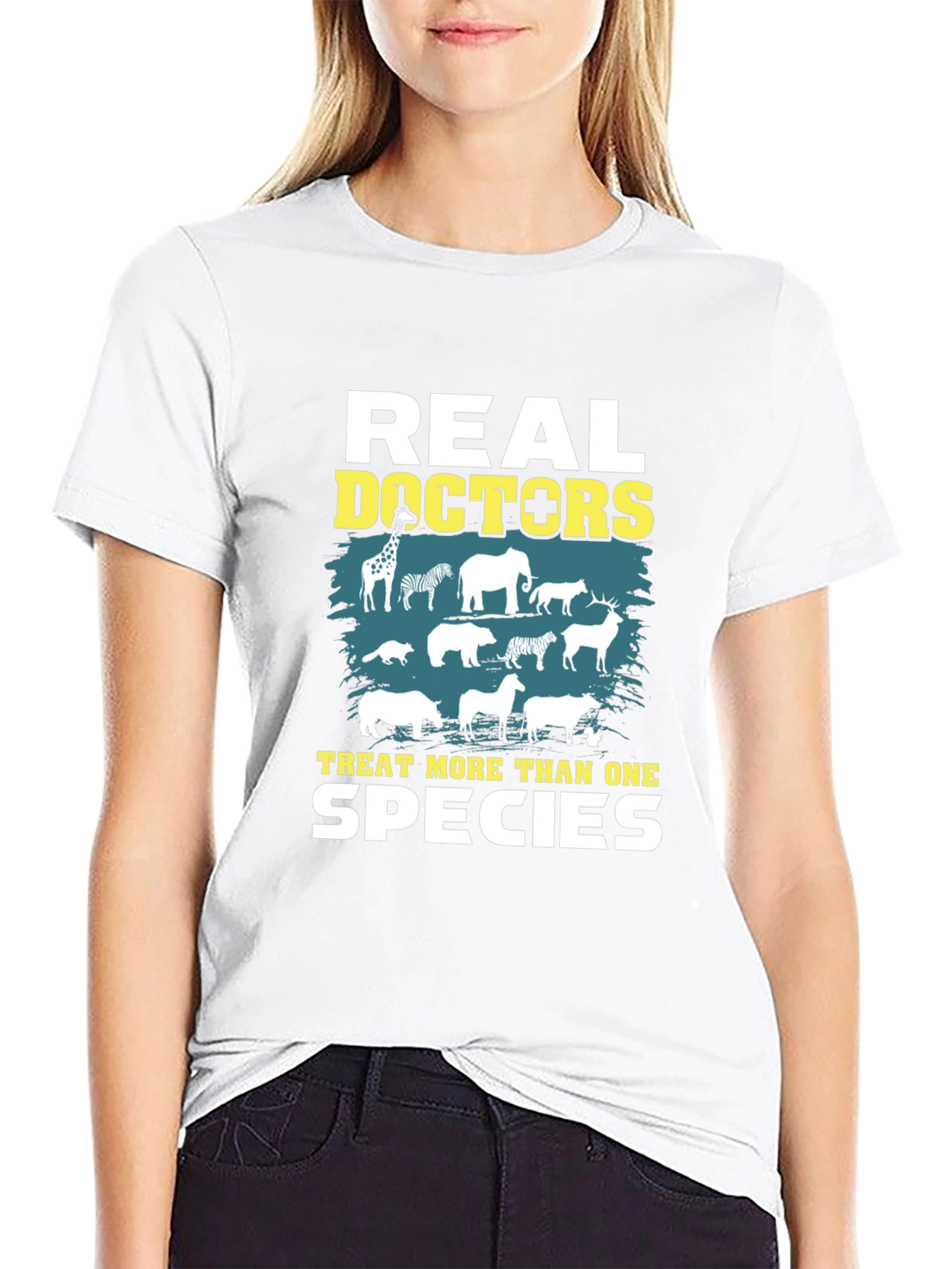 Veterinarian T-Shirt - Real Doctors Treat More Than One Species - 9