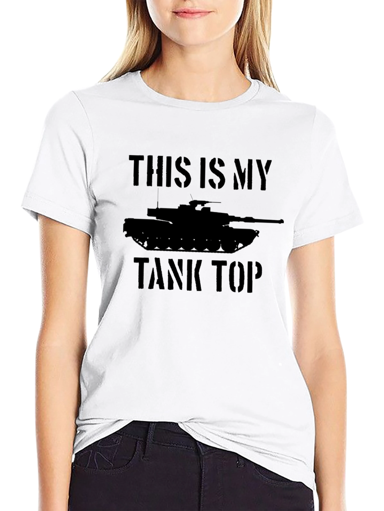 Black This Is My Tank Top Novelty Graphic T-Shirt view 9