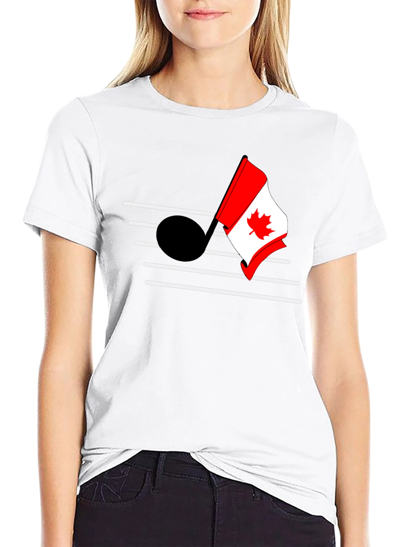 Black Canadian Music T-Shirt view 9