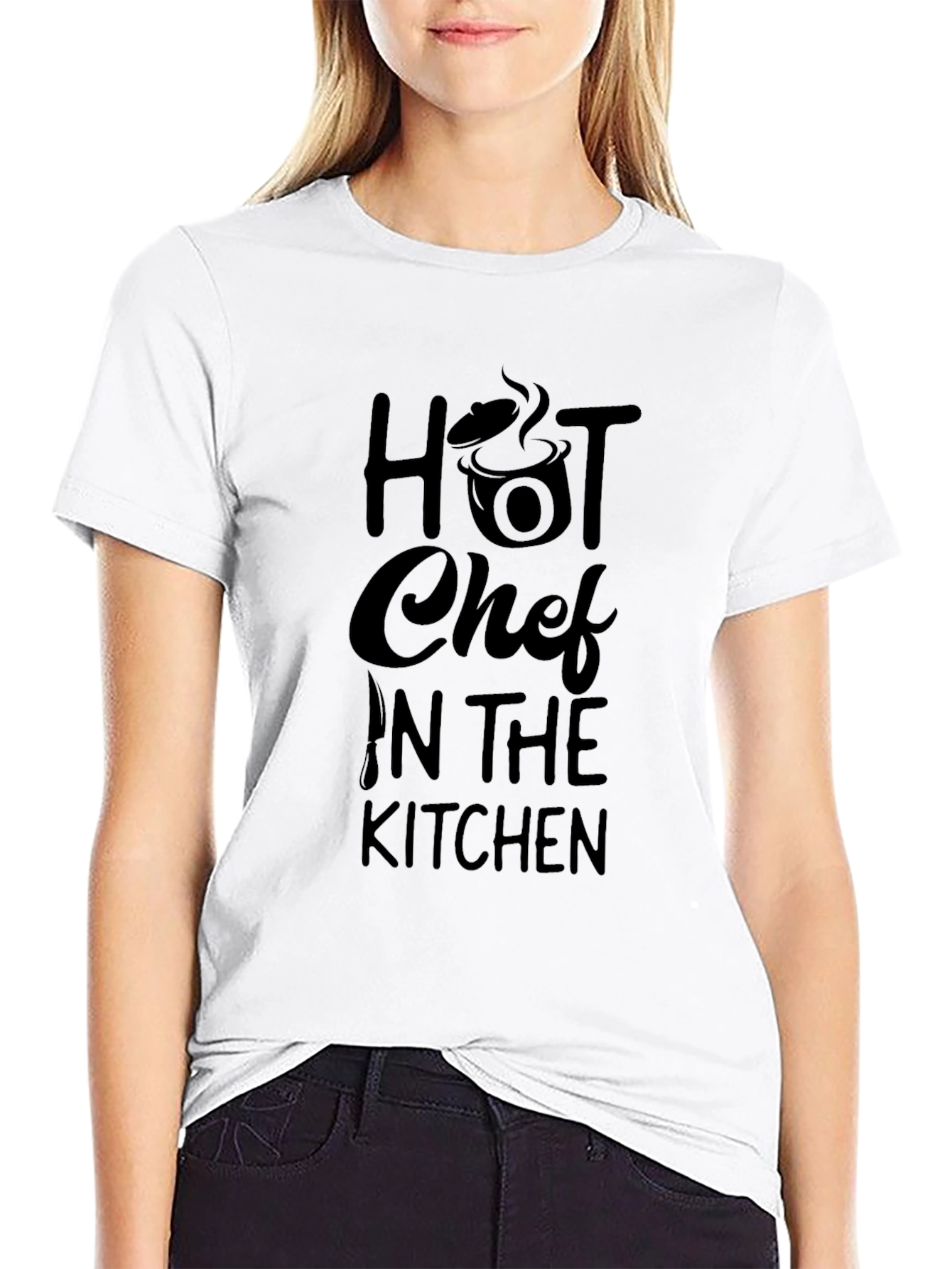 Hot Chef in the Kitchen Black T-Shirt - 9