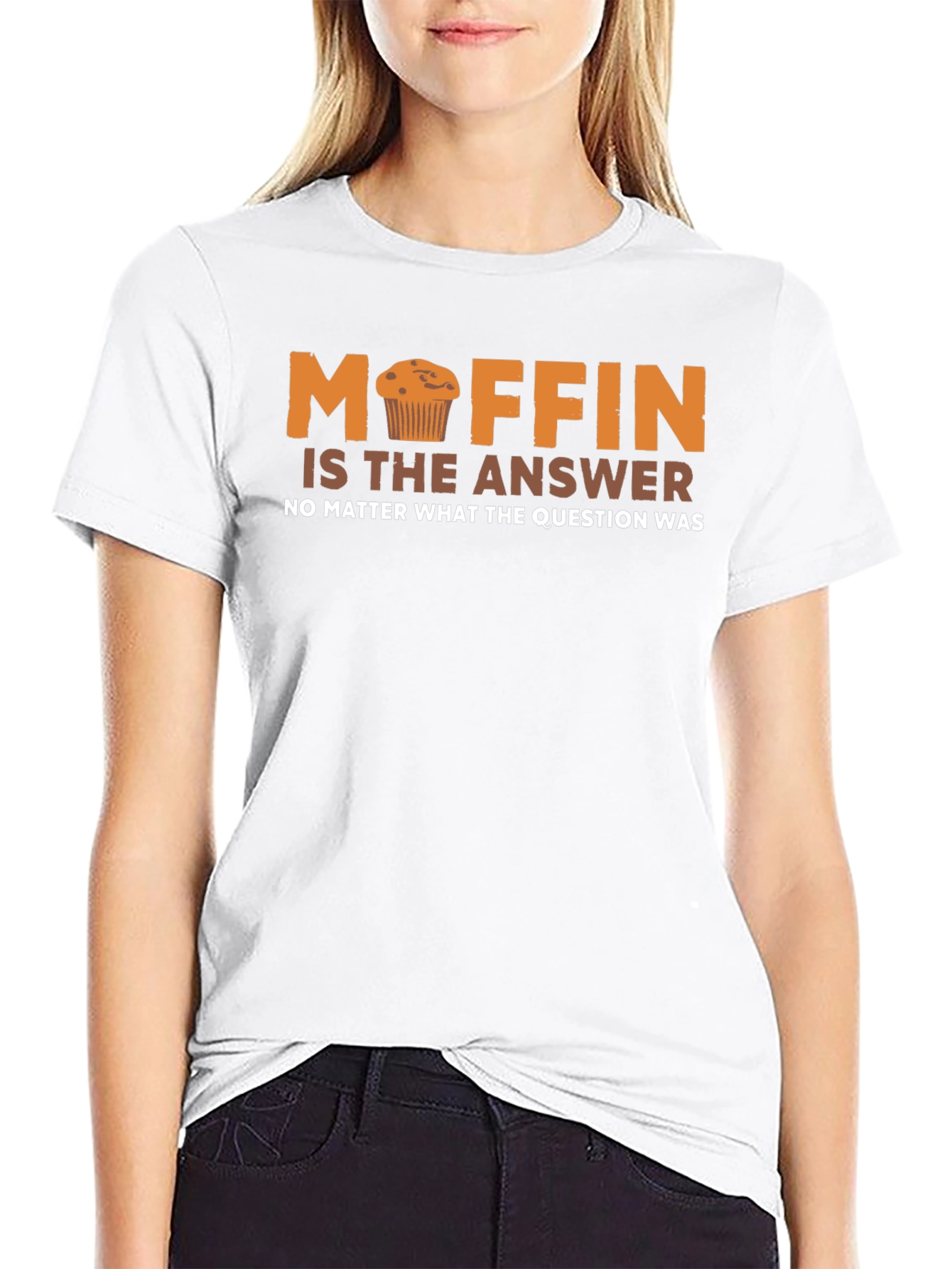 Black Muffin is the Answer Funny T-Shirt view 9
