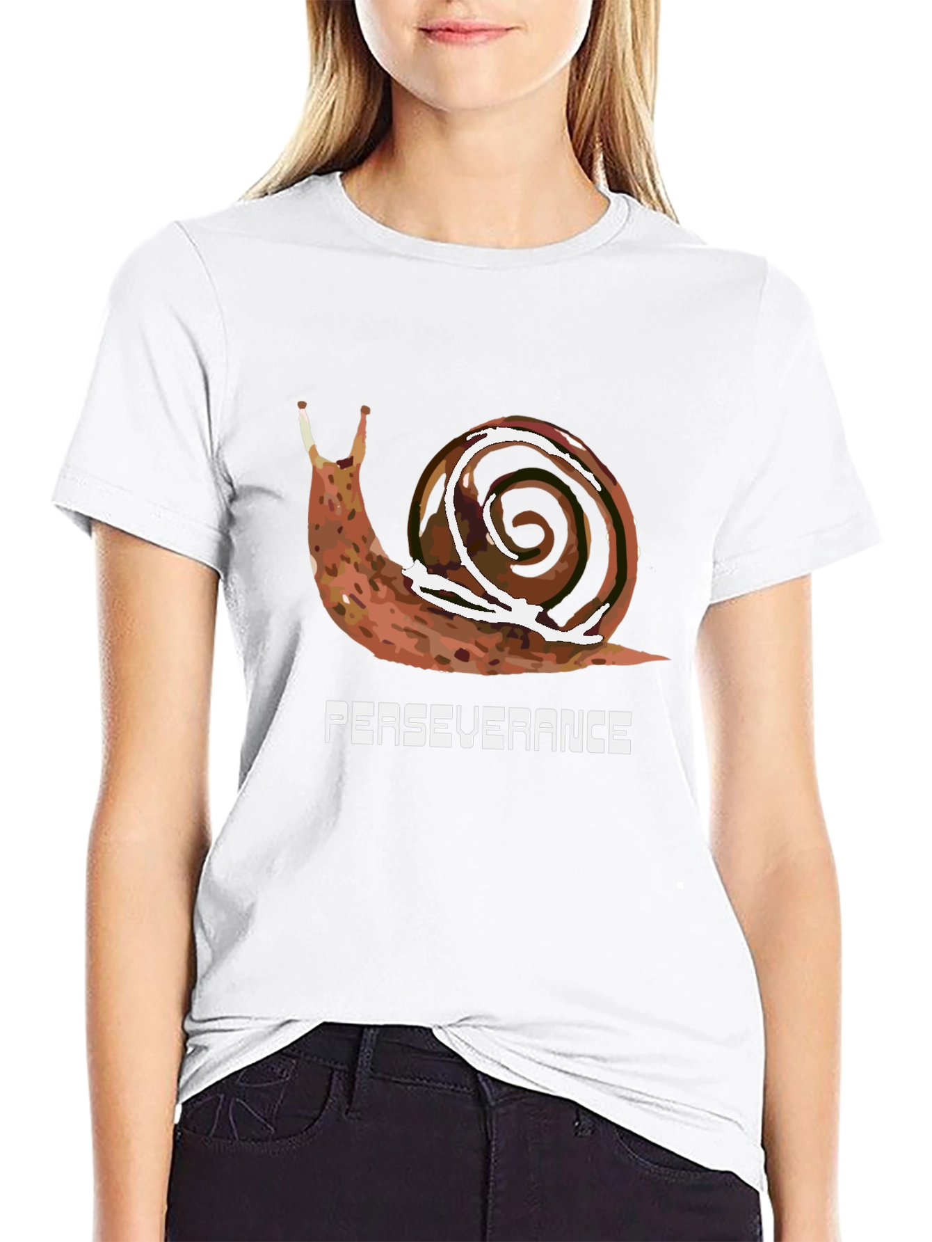 Black Perseverance Snail Graphic T-Shirt - Unisex view 9