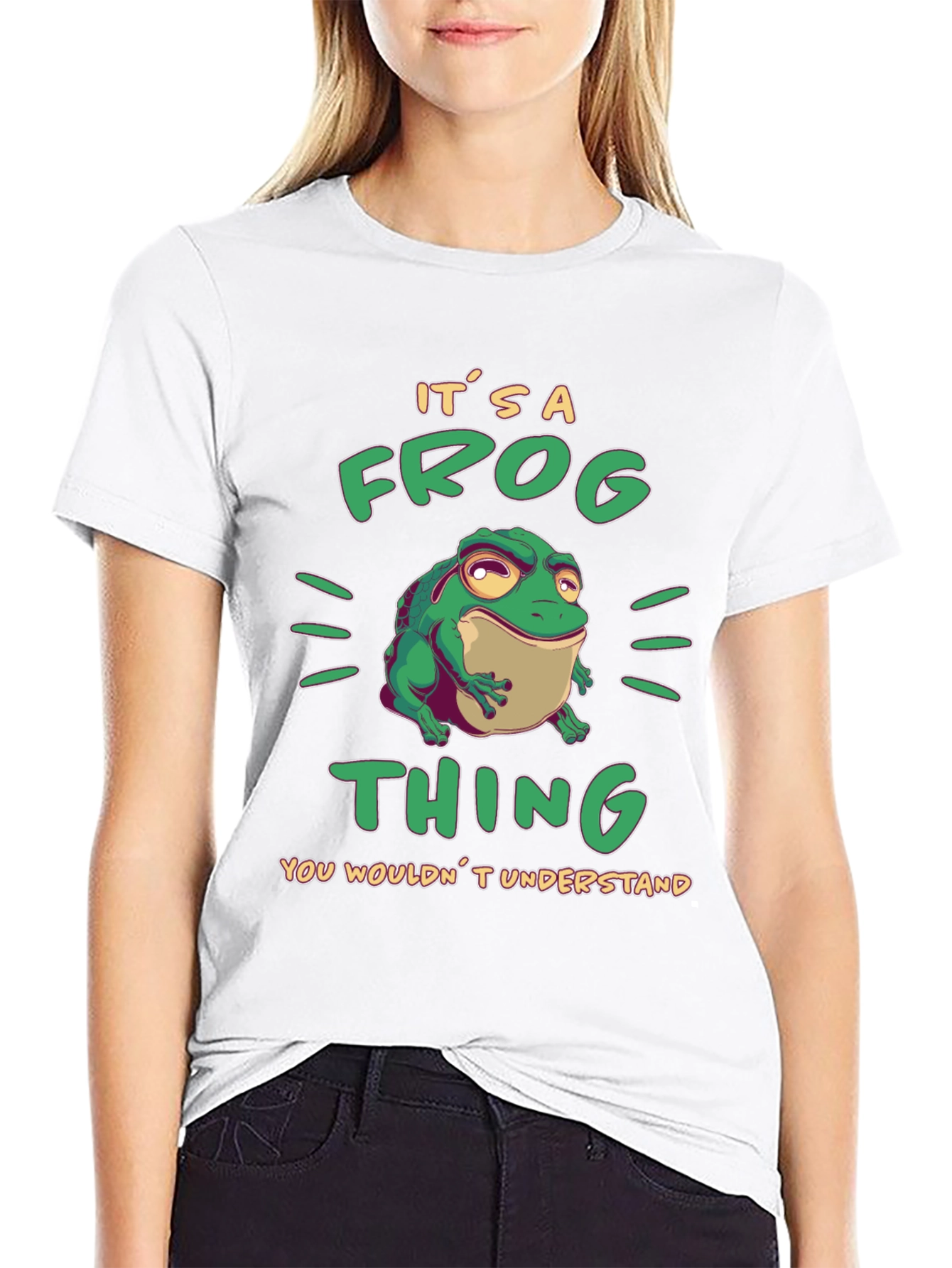 Black It's a Frog Thing Funny T-Shirt view 9