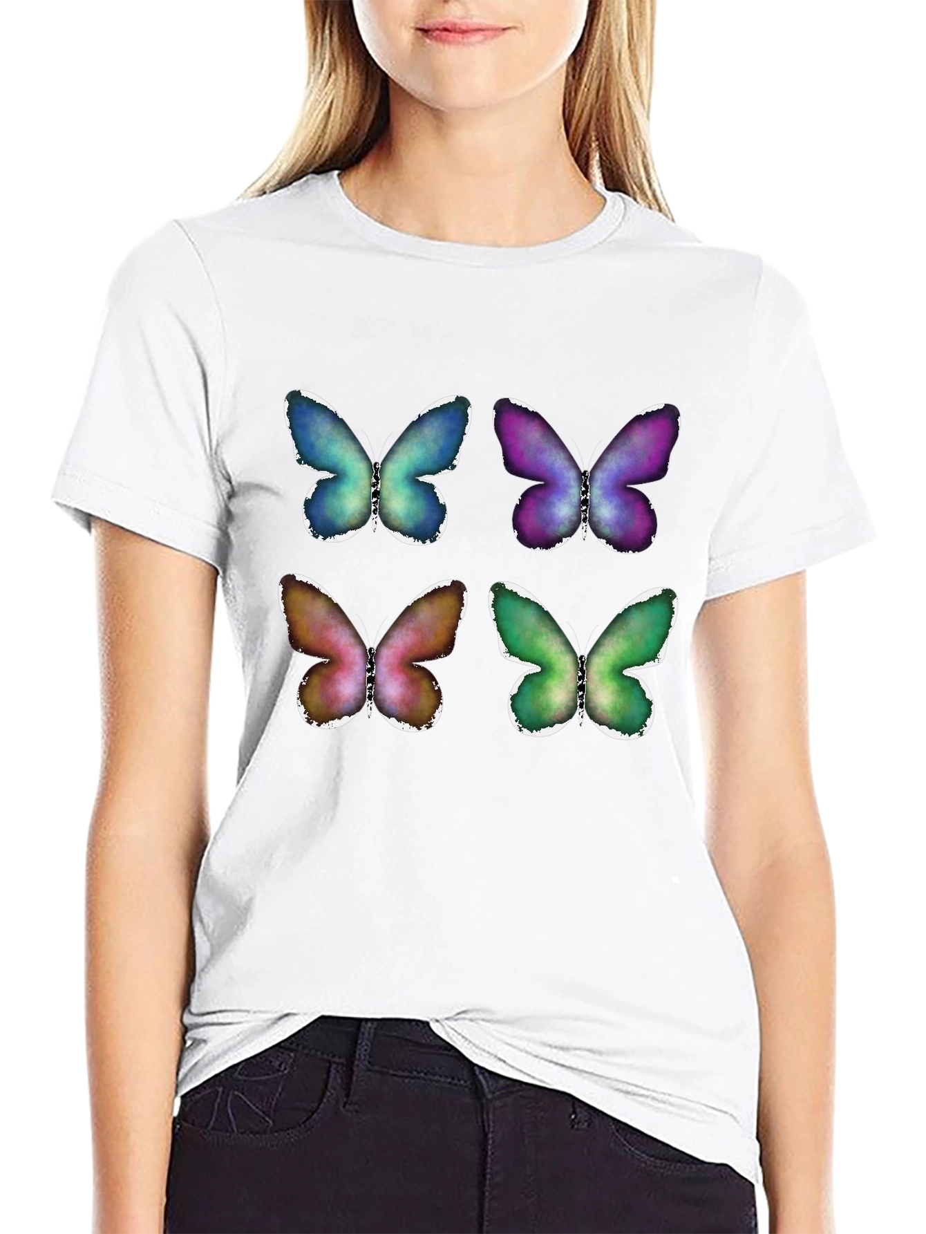 Black Butterfly T-Shirt: Colorful, Stylish, and Unique Design view 9